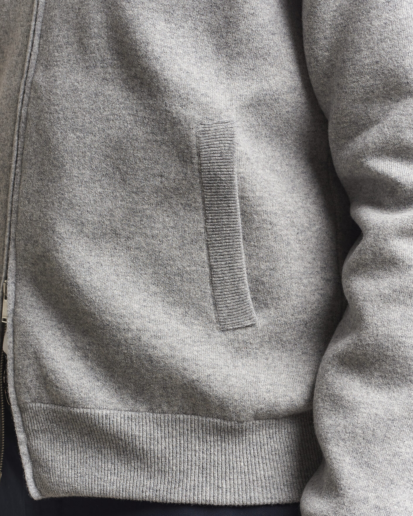 Homme | Manteaux Et Vestes | Lardini | Knitted Wool Bomber Jacket Grey