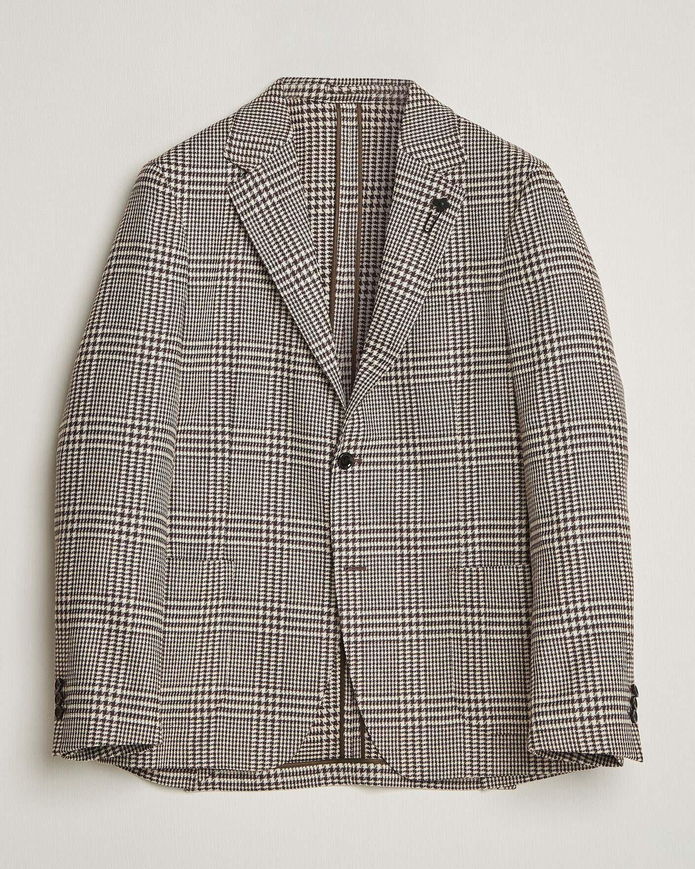 Homme | Blazers | Lardini | Wool/Cashmere Checked Blazer Brown