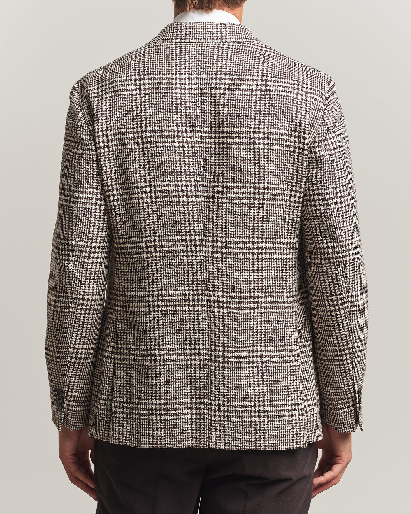 Homme | Blazers | Lardini | Wool/Cashmere Checked Blazer Brown
