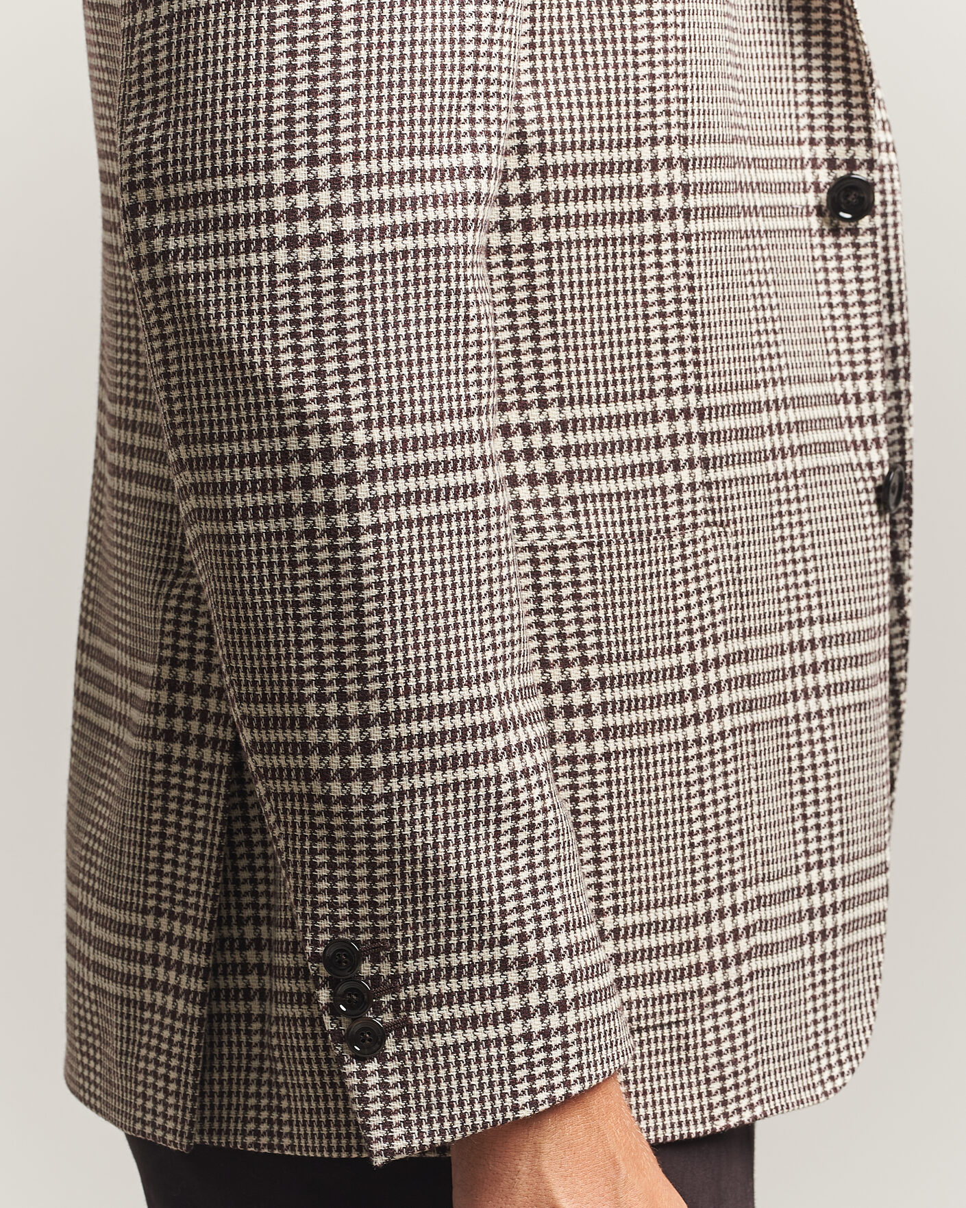Homme | Blazers | Lardini | Wool/Cashmere Checked Blazer Brown