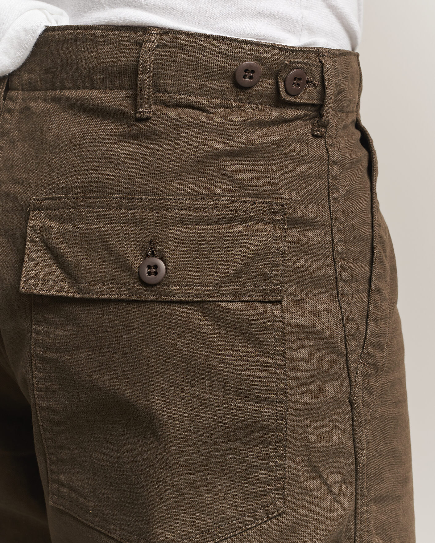 Homme | Pantalons | orSlow | Regular Fit Original Sateen Fatigue Pants Coffee Brown