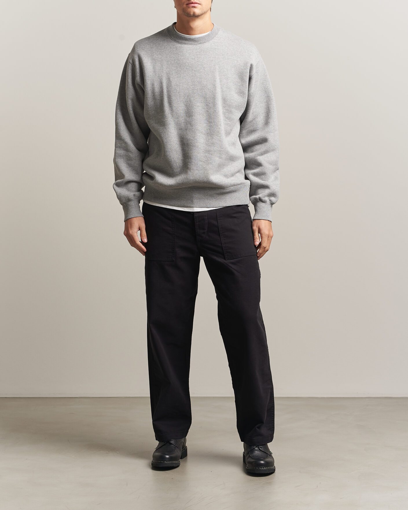 Homme | Pantalons | orSlow | Regular Fit Original Sateen Fatigue Pants Black