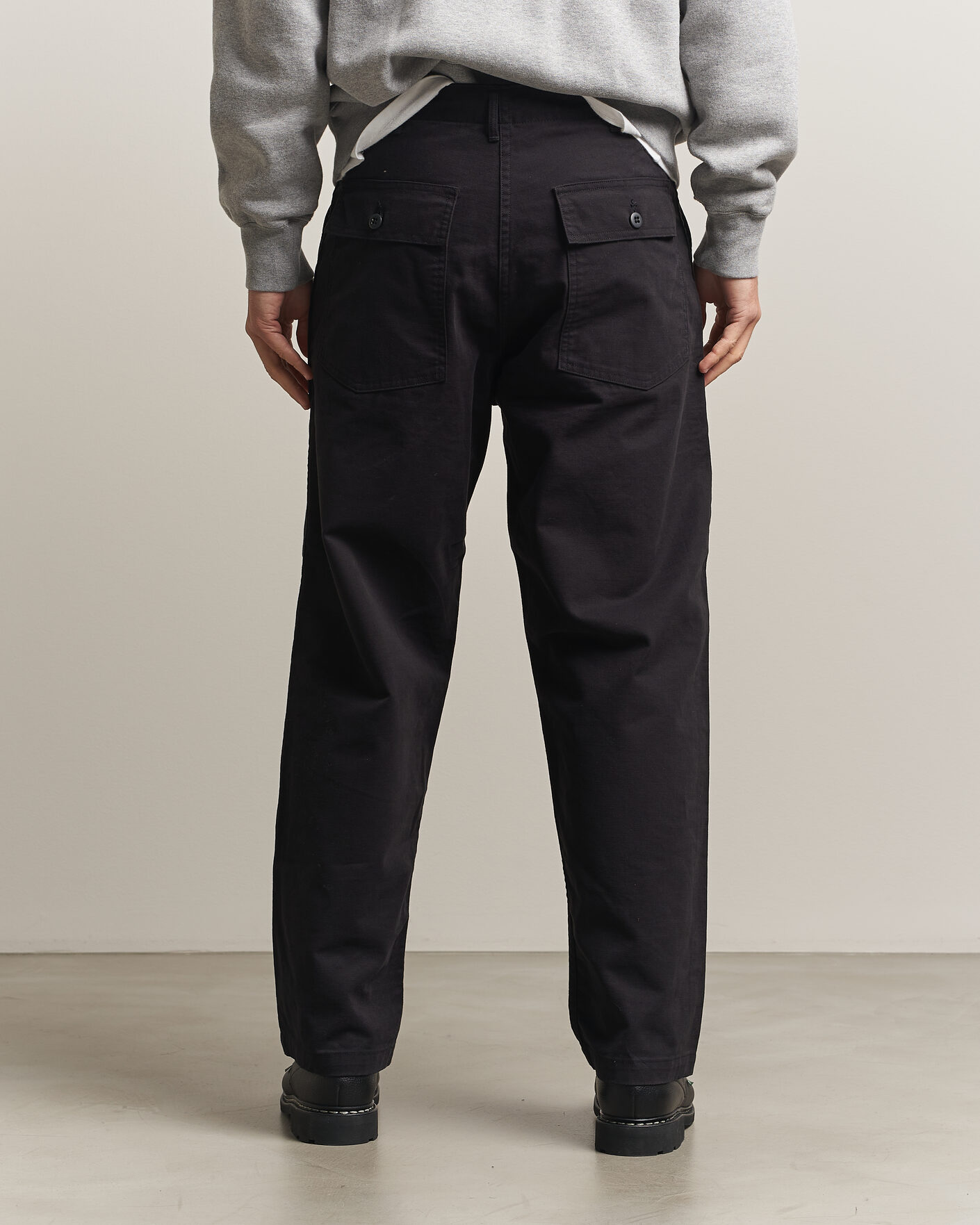 Homme | Pantalons | orSlow | Regular Fit Original Sateen Fatigue Pants Black
