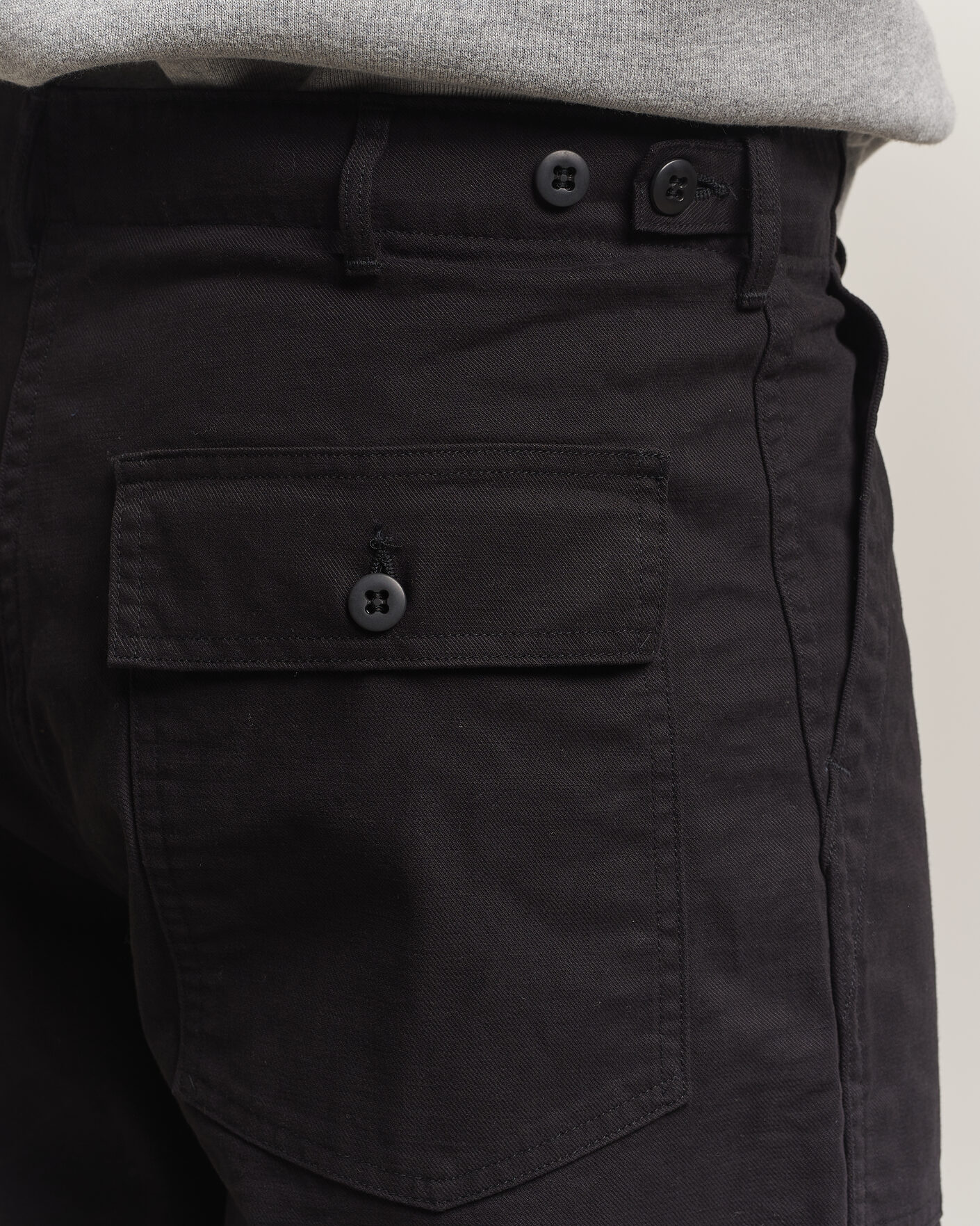 Homme | Pantalons | orSlow | Regular Fit Original Sateen Fatigue Pants Black