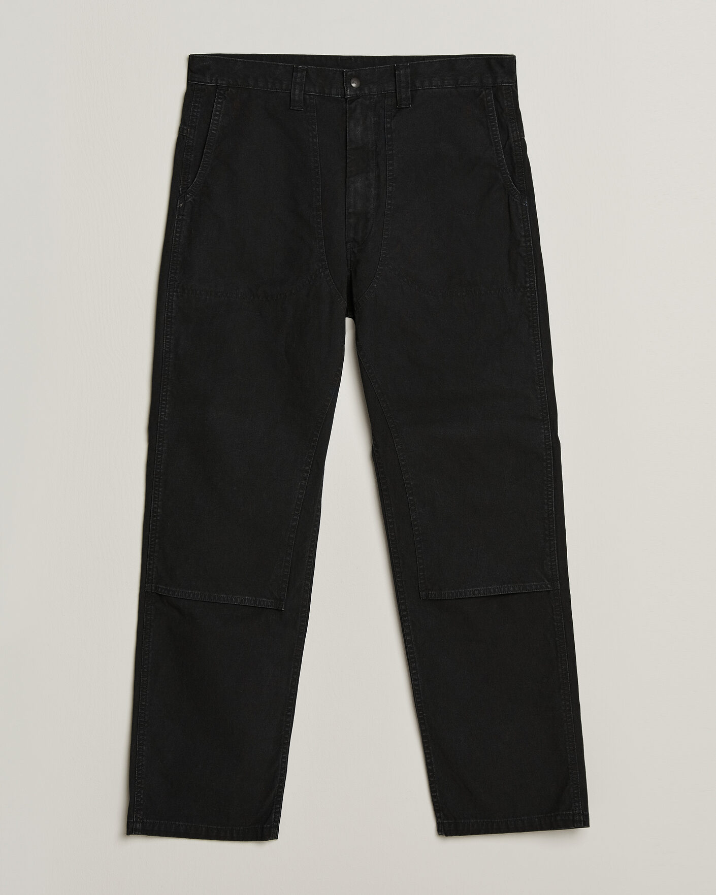 Homme | Pantalons | orSlow | Double Knee Work Trousers Black
