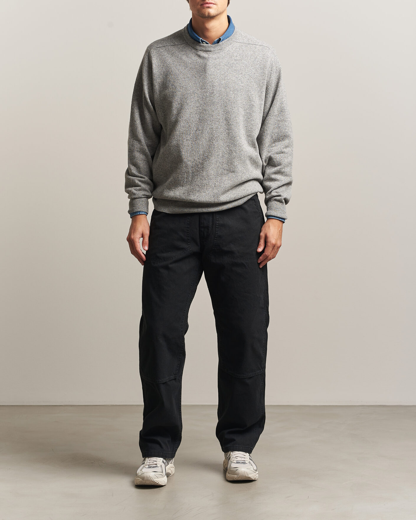 Homme | Pantalons | orSlow | Double Knee Work Trousers Black