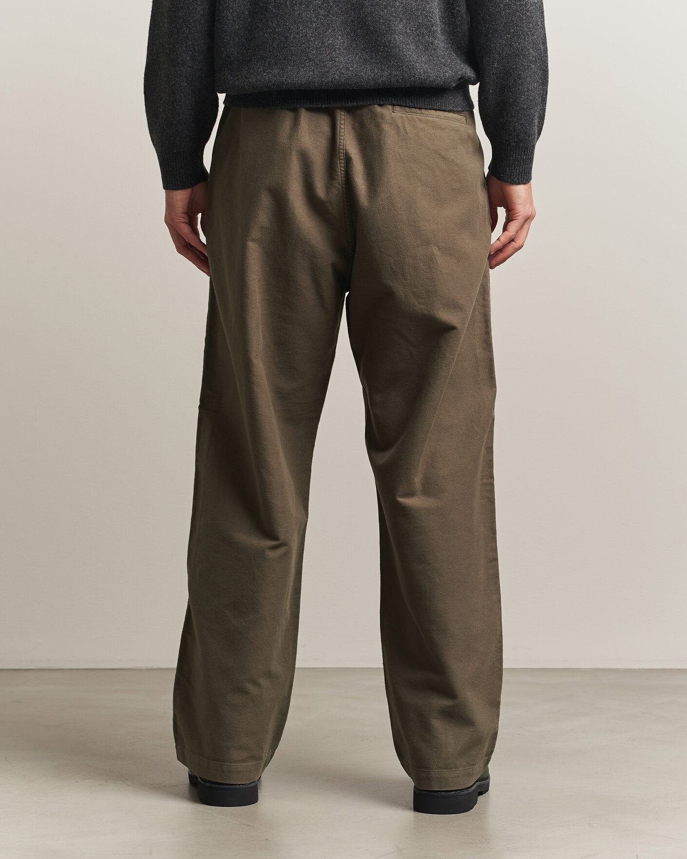 Homme | Pantalons | orSlow | Wide Fit New Yorker Brushed Trousers Moss Gray