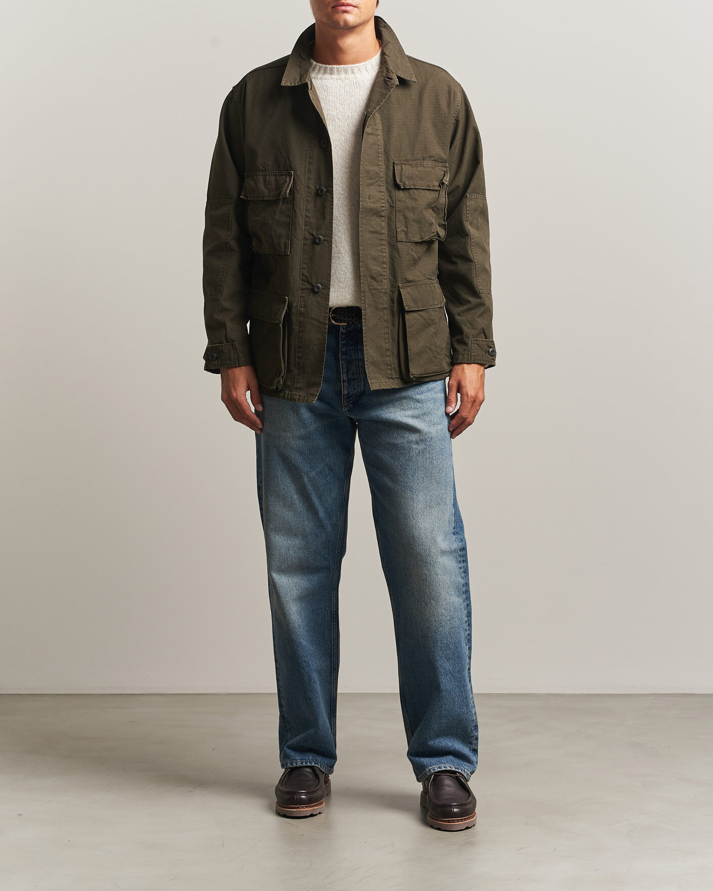 Homme | Manteaux Et Vestes | orSlow | B.D.U. Stone Washed Jacket Coffee Brown