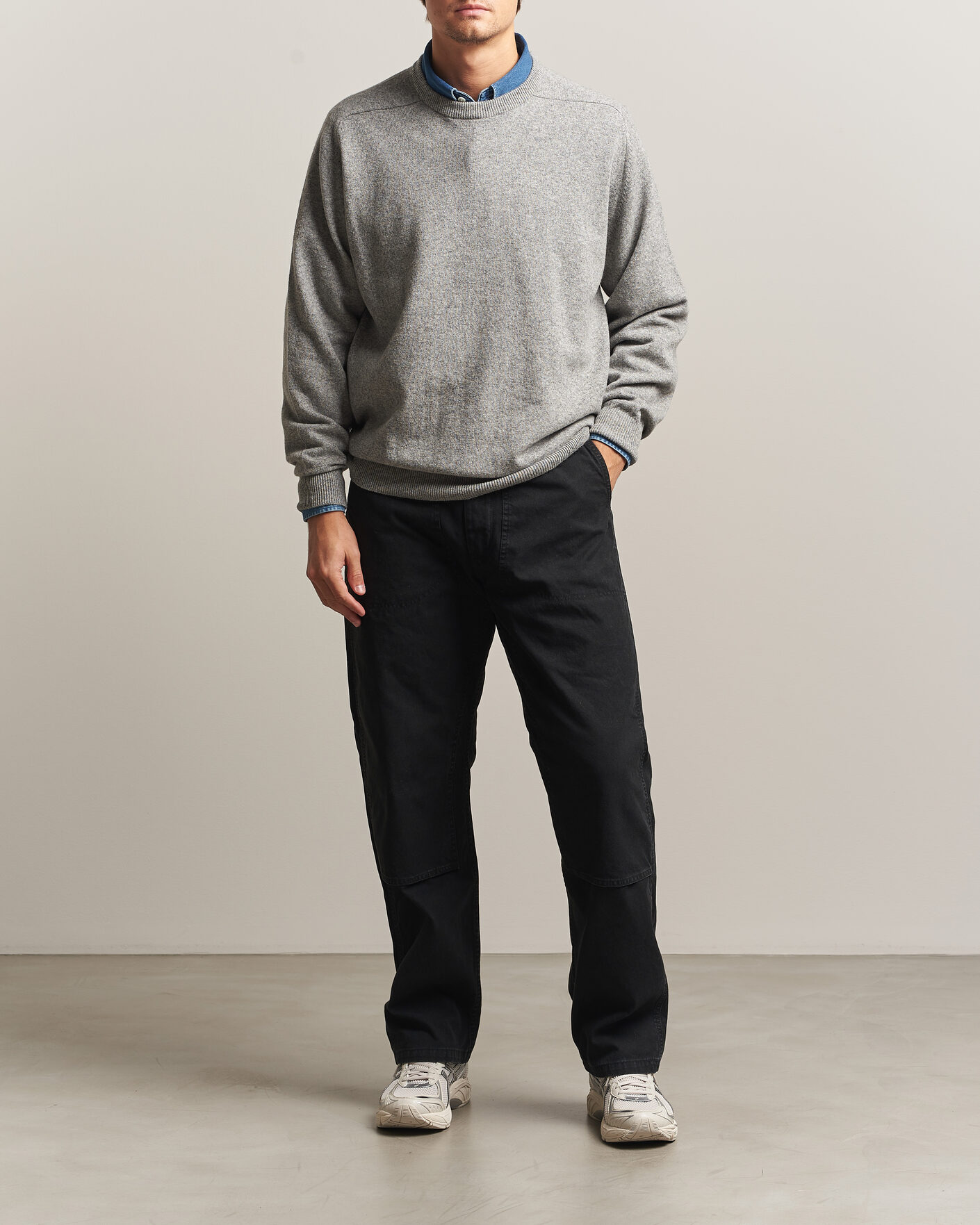 Homme | Pulls Et Tricots | orSlow | Simple Crew Neck Sweater Light Grey