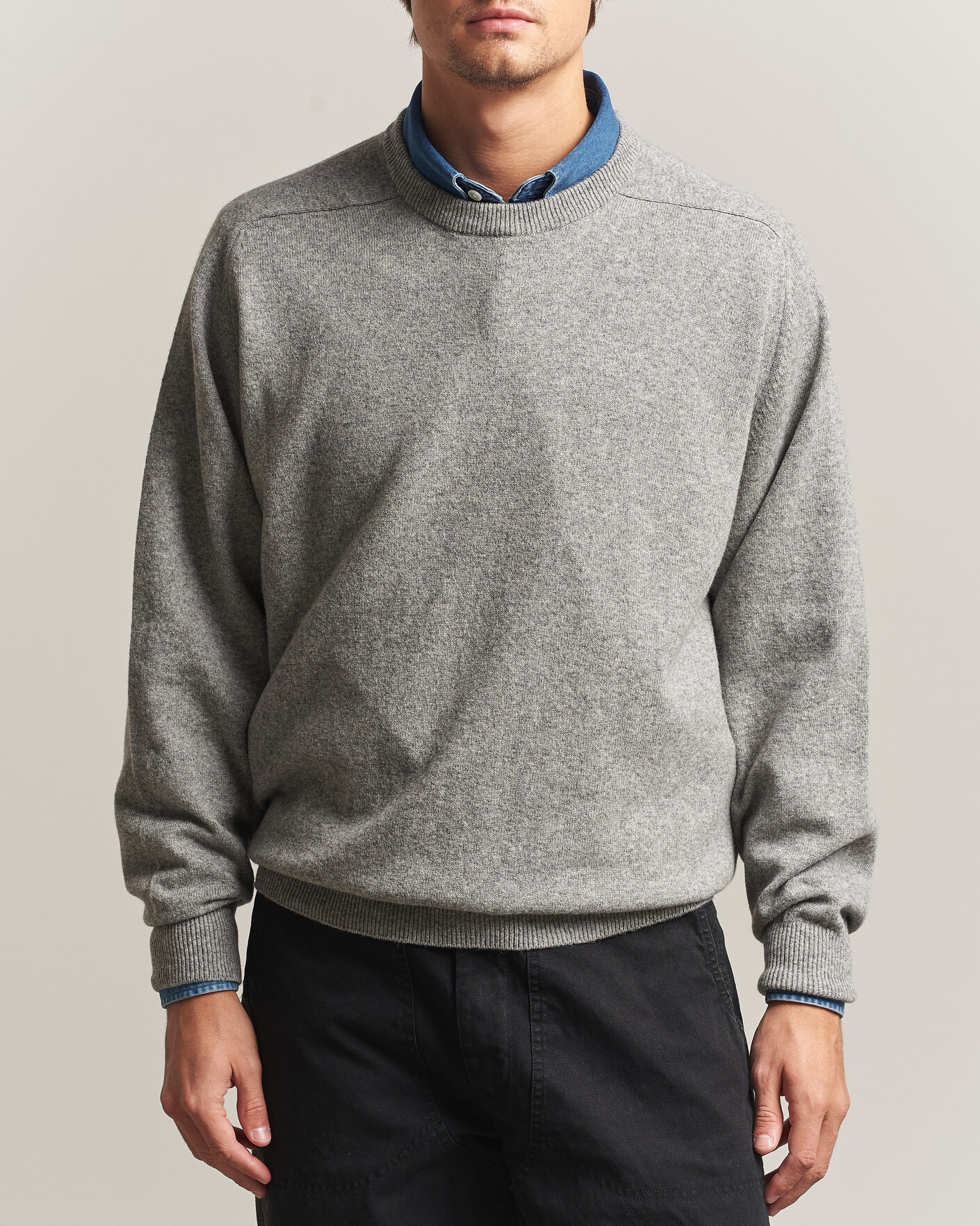 Homme | Pulls Et Tricots | orSlow | Simple Crew Neck Sweater Light Grey