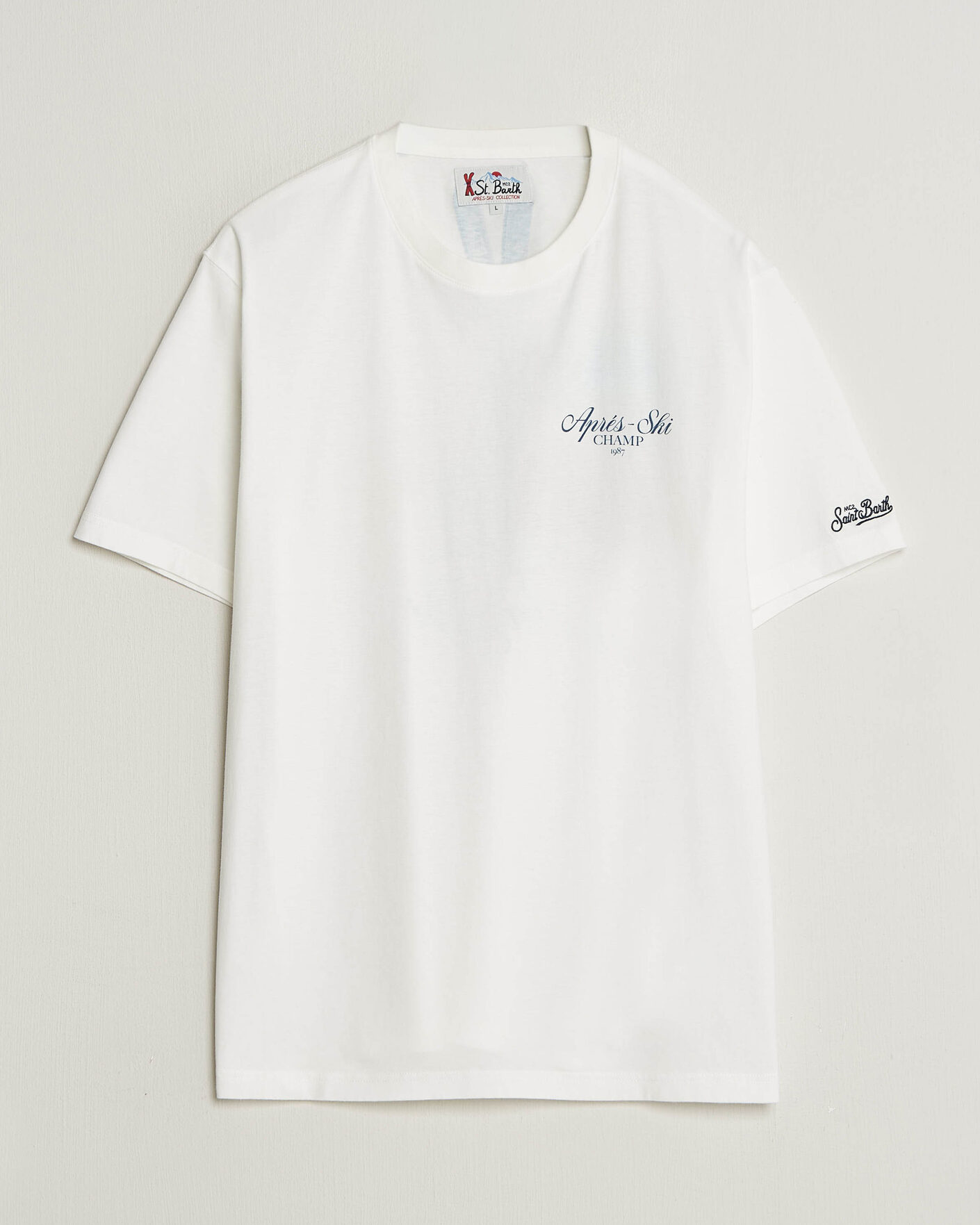 Homme | T-shirts | MC2 Saint Barth | Back Printed Cotton T-Shirt Ski Post Race
