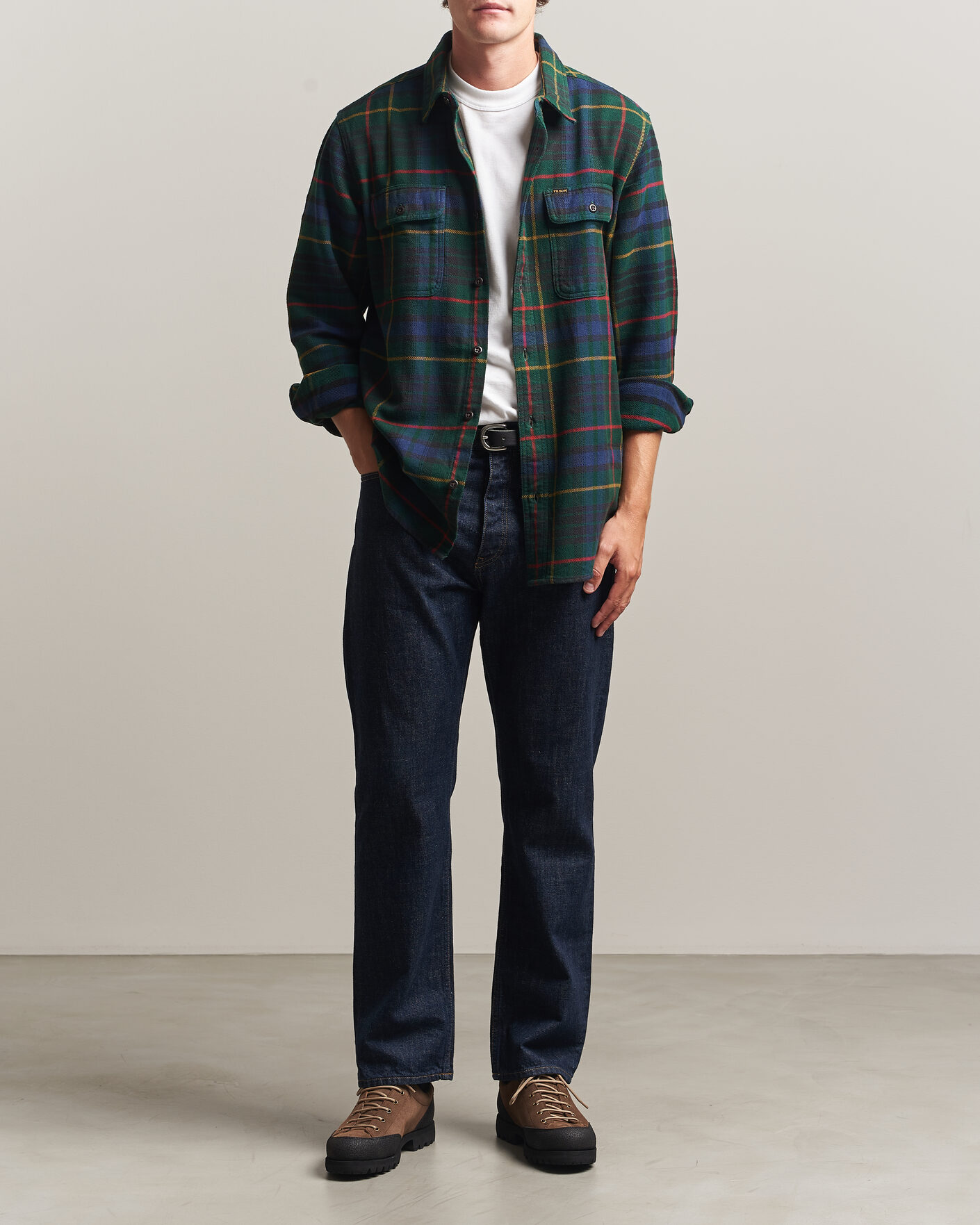 Homme | Chemises | Filson | Vintage Flannel Work Shirt Green/Navy
