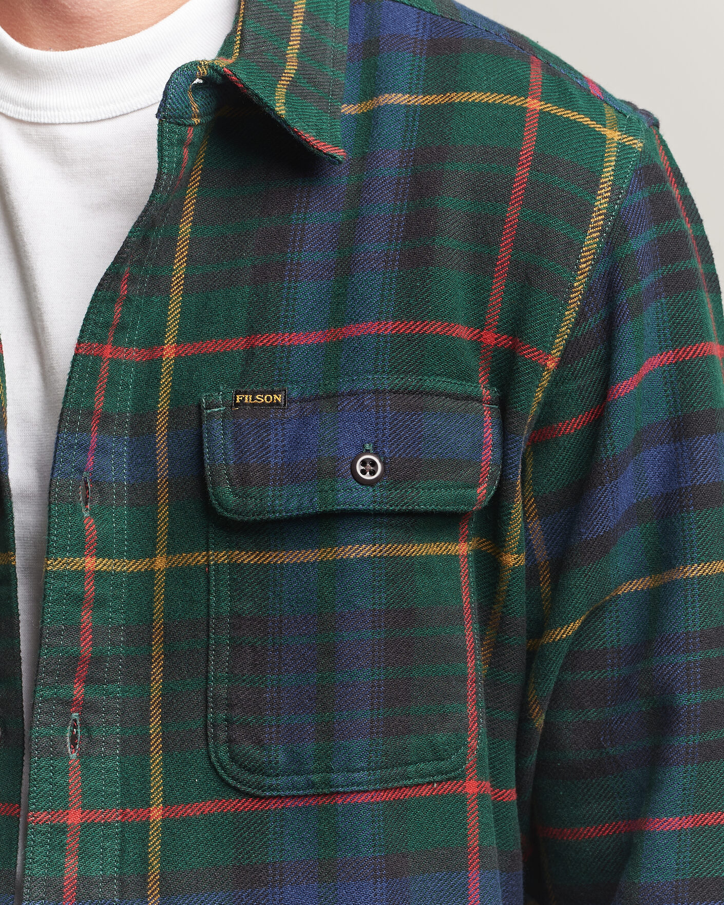 Homme | Chemises | Filson | Vintage Flannel Work Shirt Green/Navy