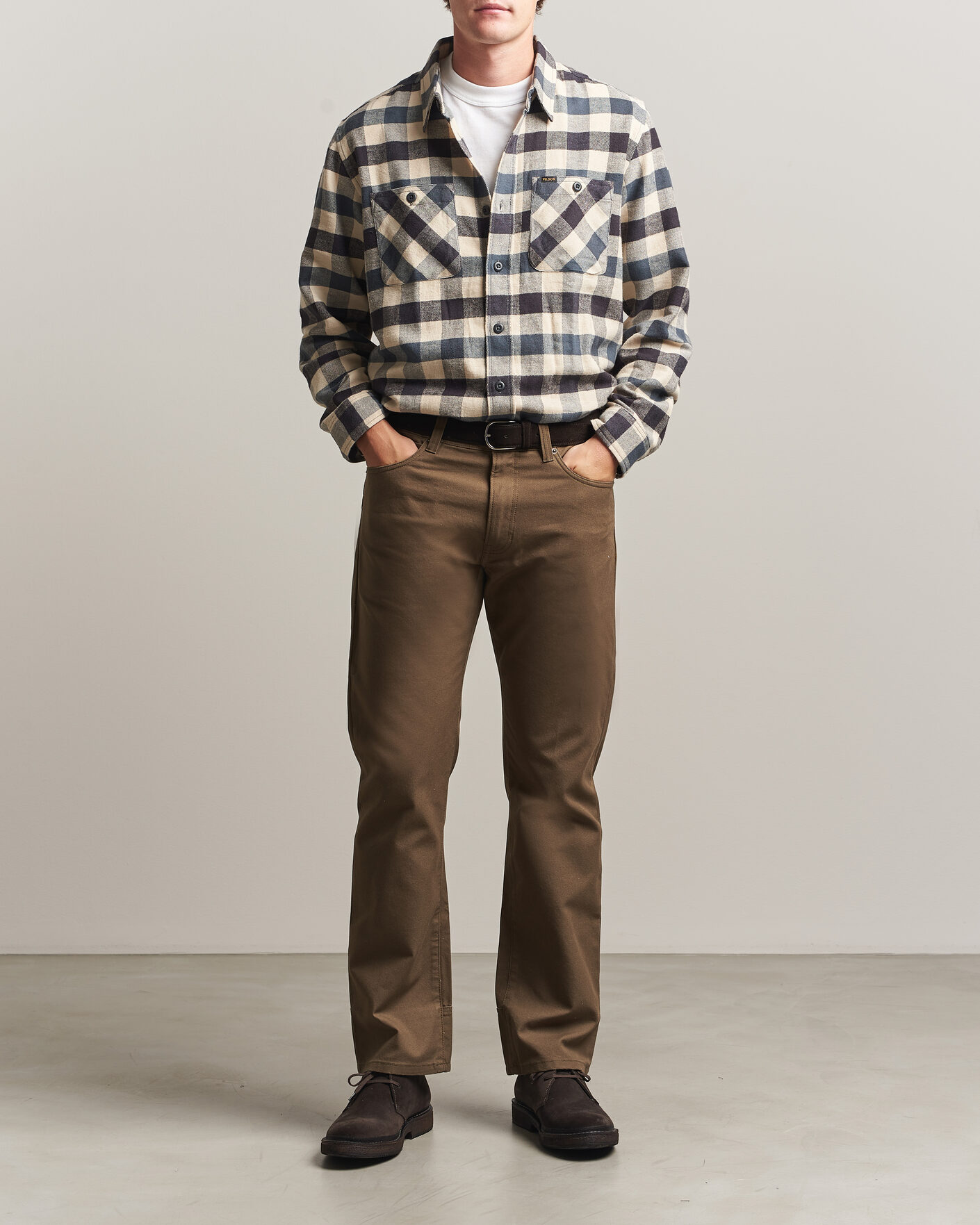 Homme | Chemises | Filson | The Rangeland Flannel Shirt Charcoal