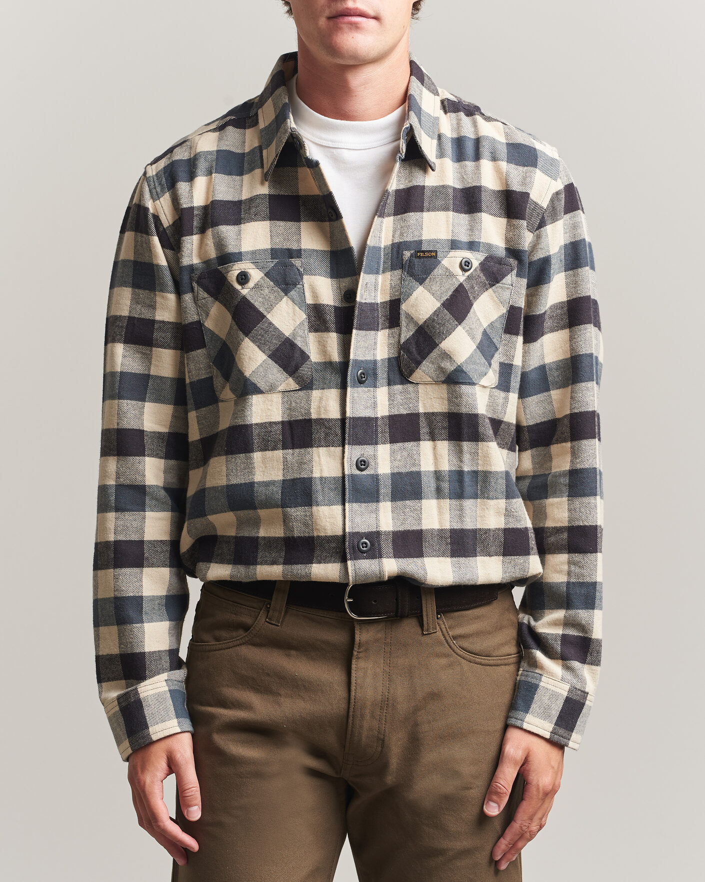 Homme | Chemises | Filson | The Rangeland Flannel Shirt Charcoal