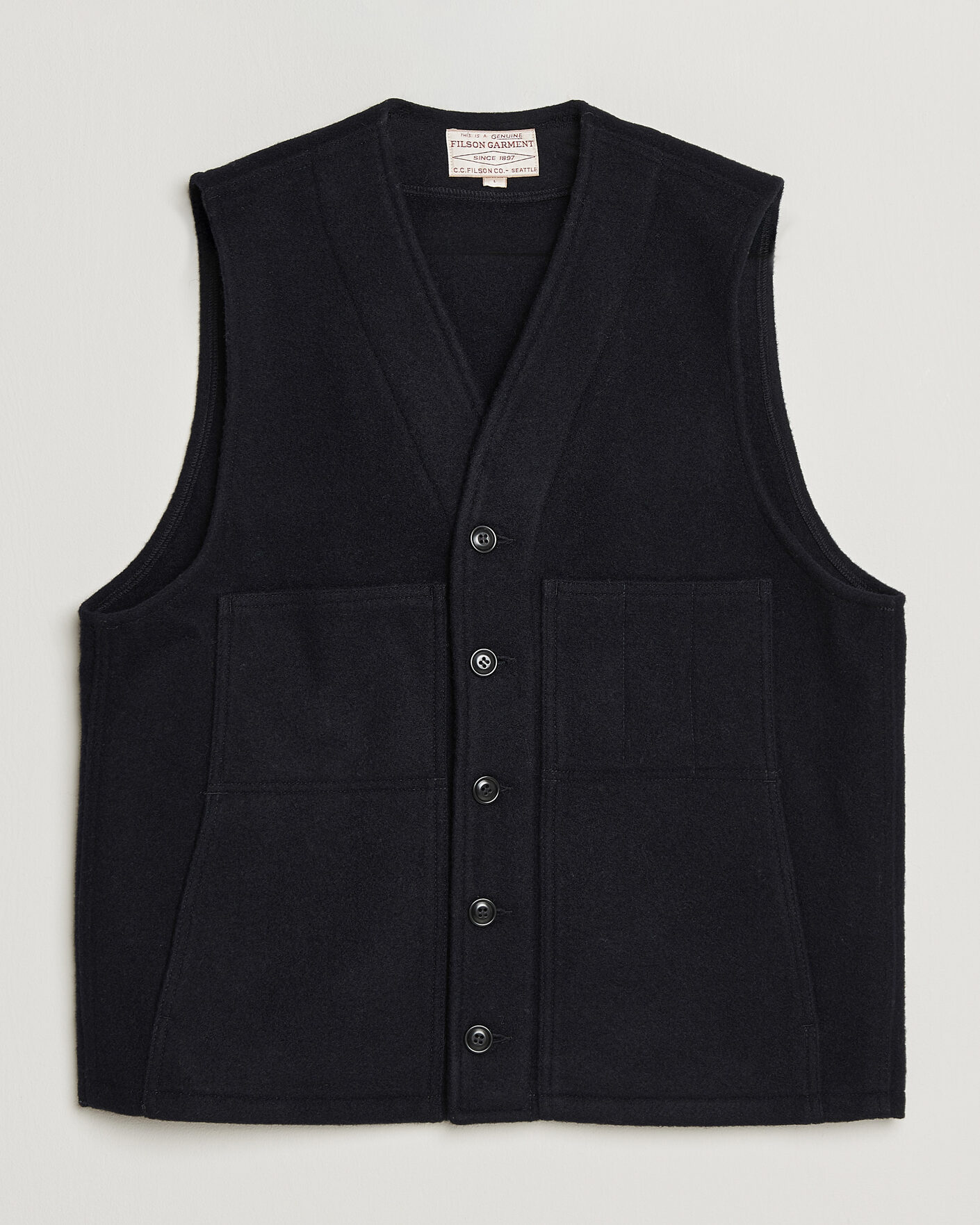 Homme | Gilets | Filson | Mackinaw Wool Vest Navy