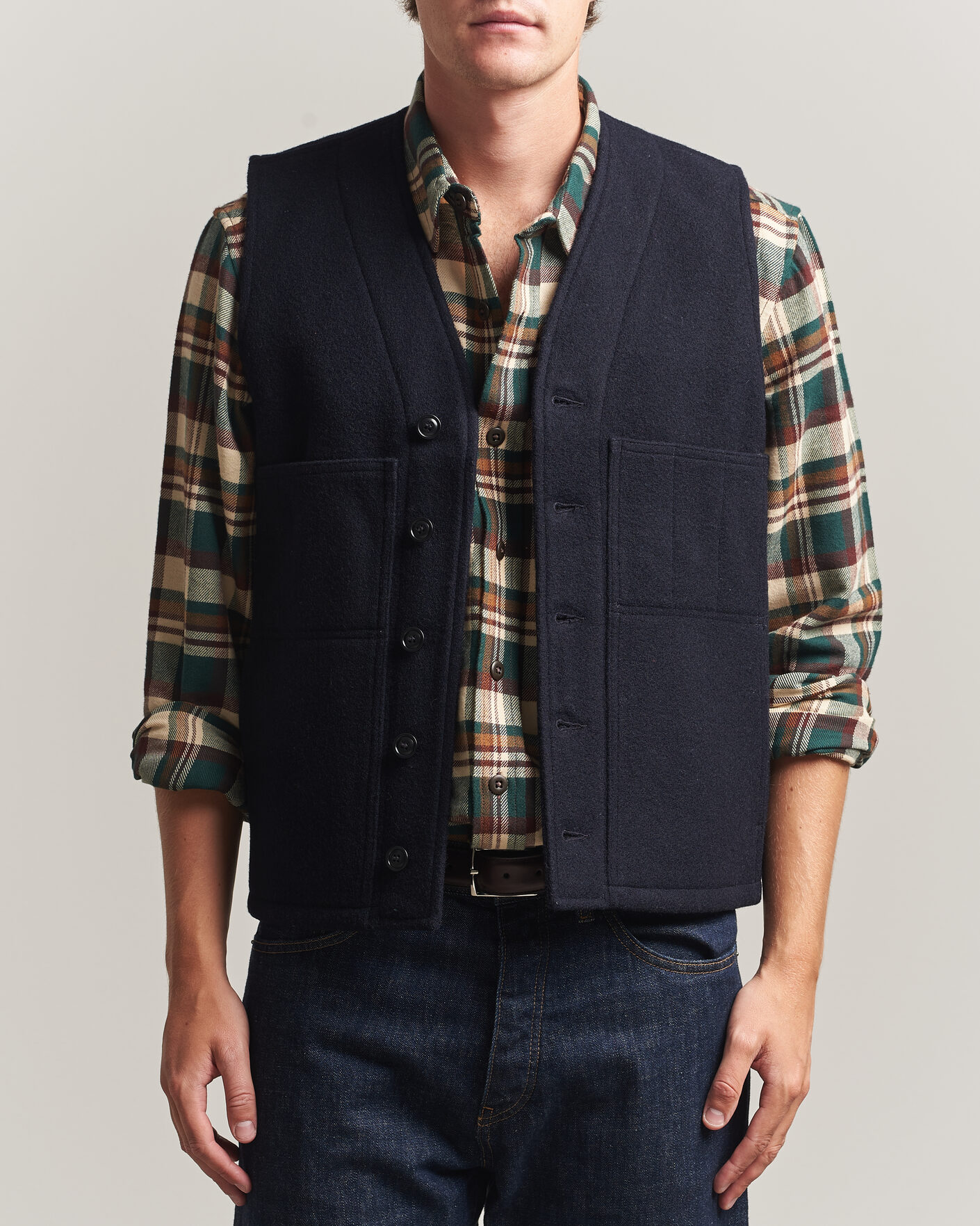 Homme | Gilets | Filson | Mackinaw Wool Vest Navy