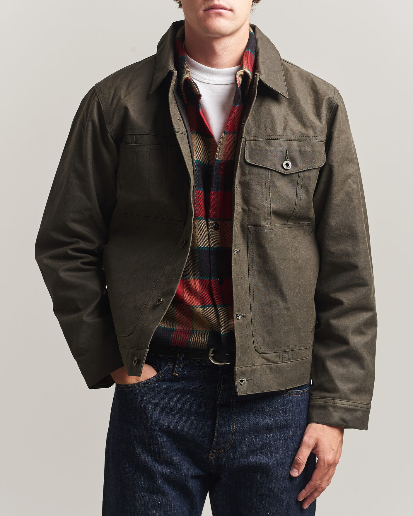 Homme | Manteaux Et Vestes | Filson | Short Lined Tin Cloth Cruiser Beluga