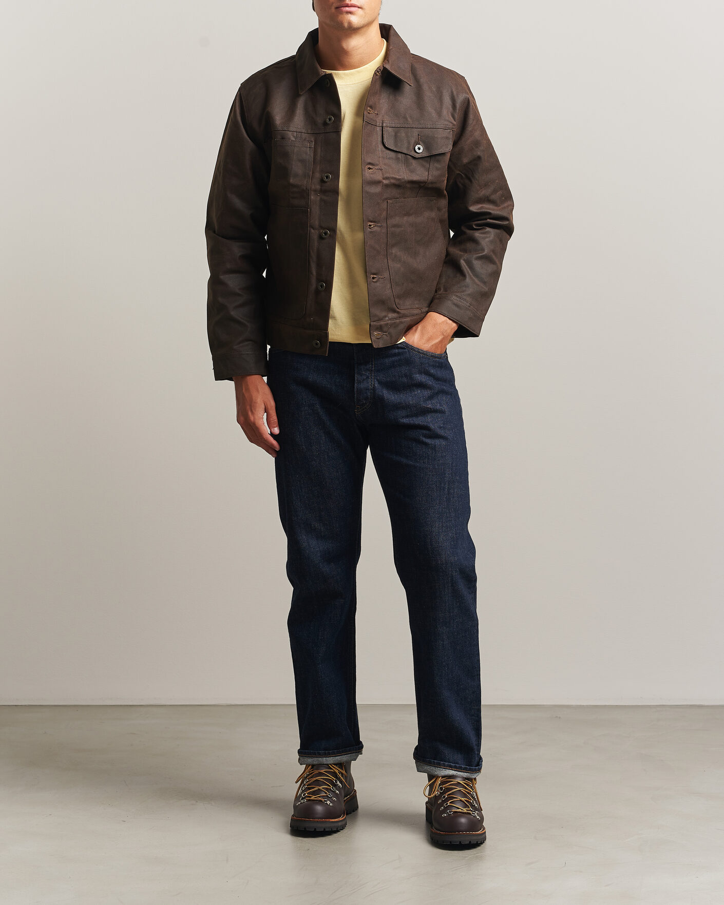 Homme | Manteaux Et Vestes | Filson | Short Lined Tin Cloth Cruiser Dark Brown