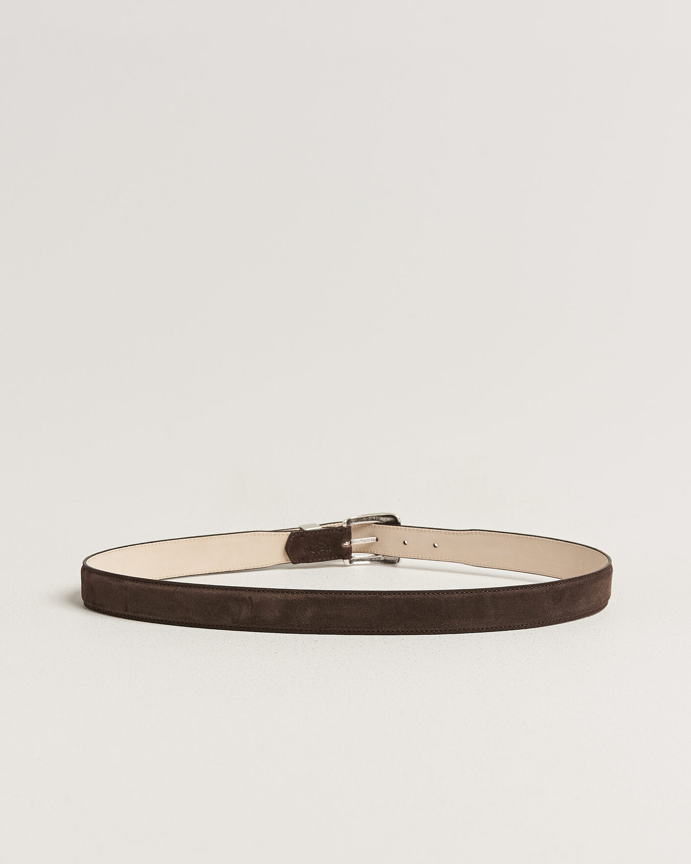 Homme | Ceintures | Drake's | Suede Western Belt Dark Brown
