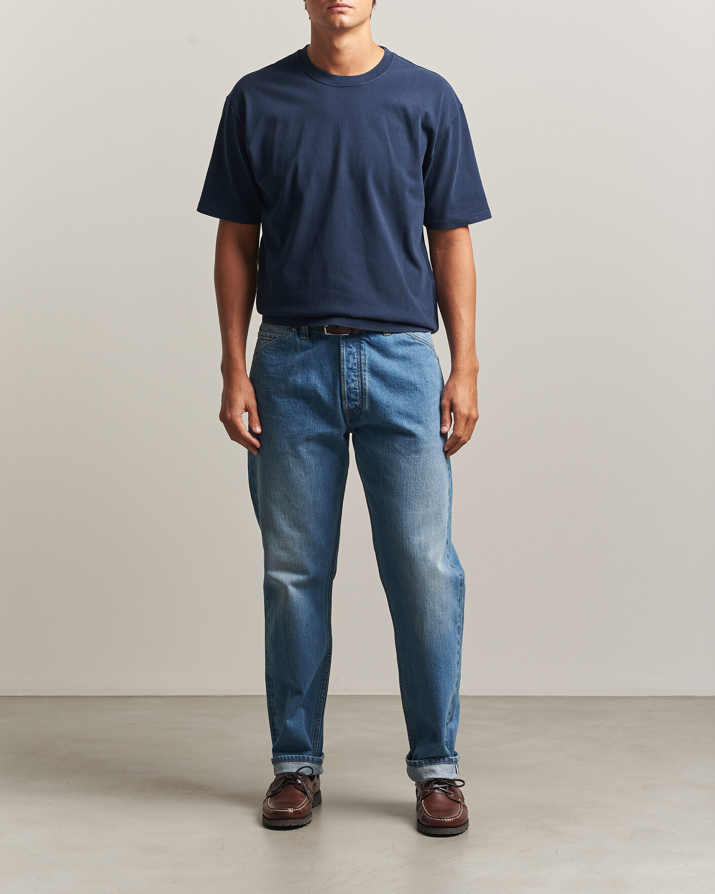 Homme | T-shirts | Drake's | Short Sleeve Hiking T-Shirt Navy