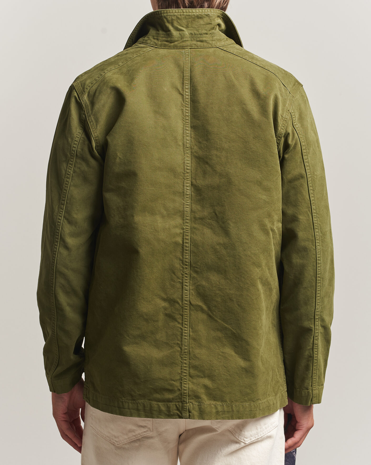 Homme | Manteaux Et Vestes | Drake's | Duck Cotton Canvas Chore Jacket Olive