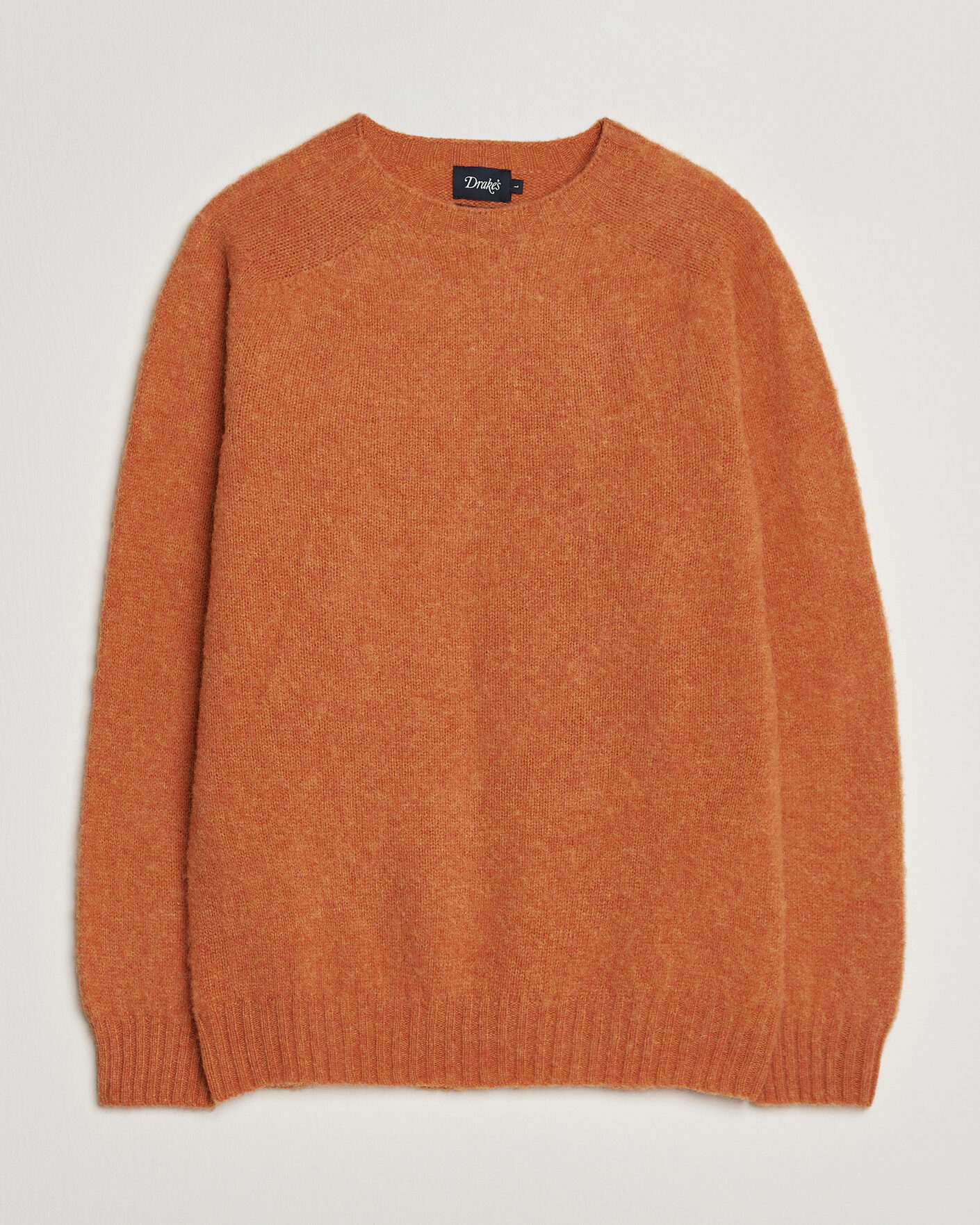Homme | Pulls Et Tricots | Drake's | Brushed Shetland Crew Orange