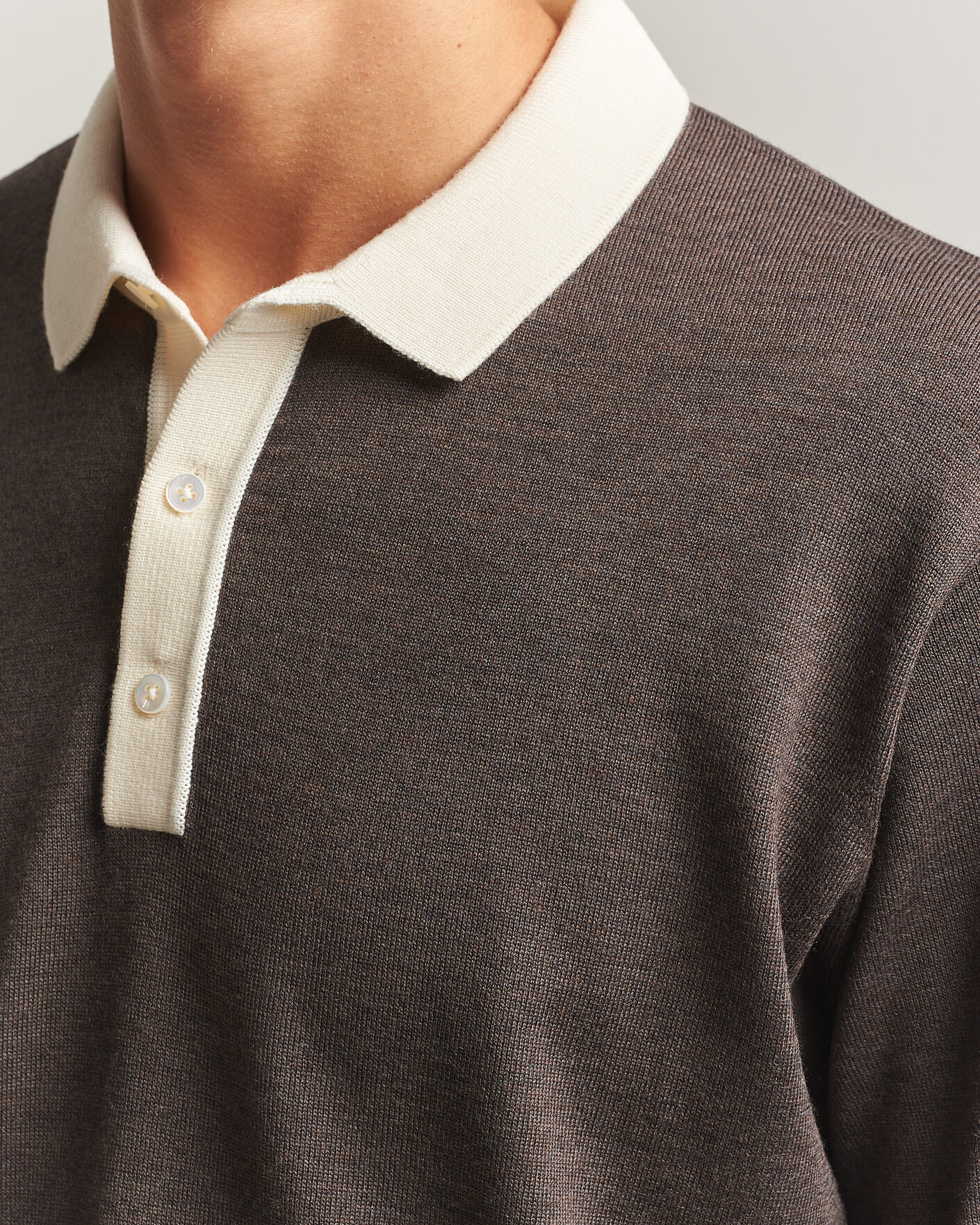 Homme | Pulls Et Tricots | Drake's | Solid Knitted Rugby Brown