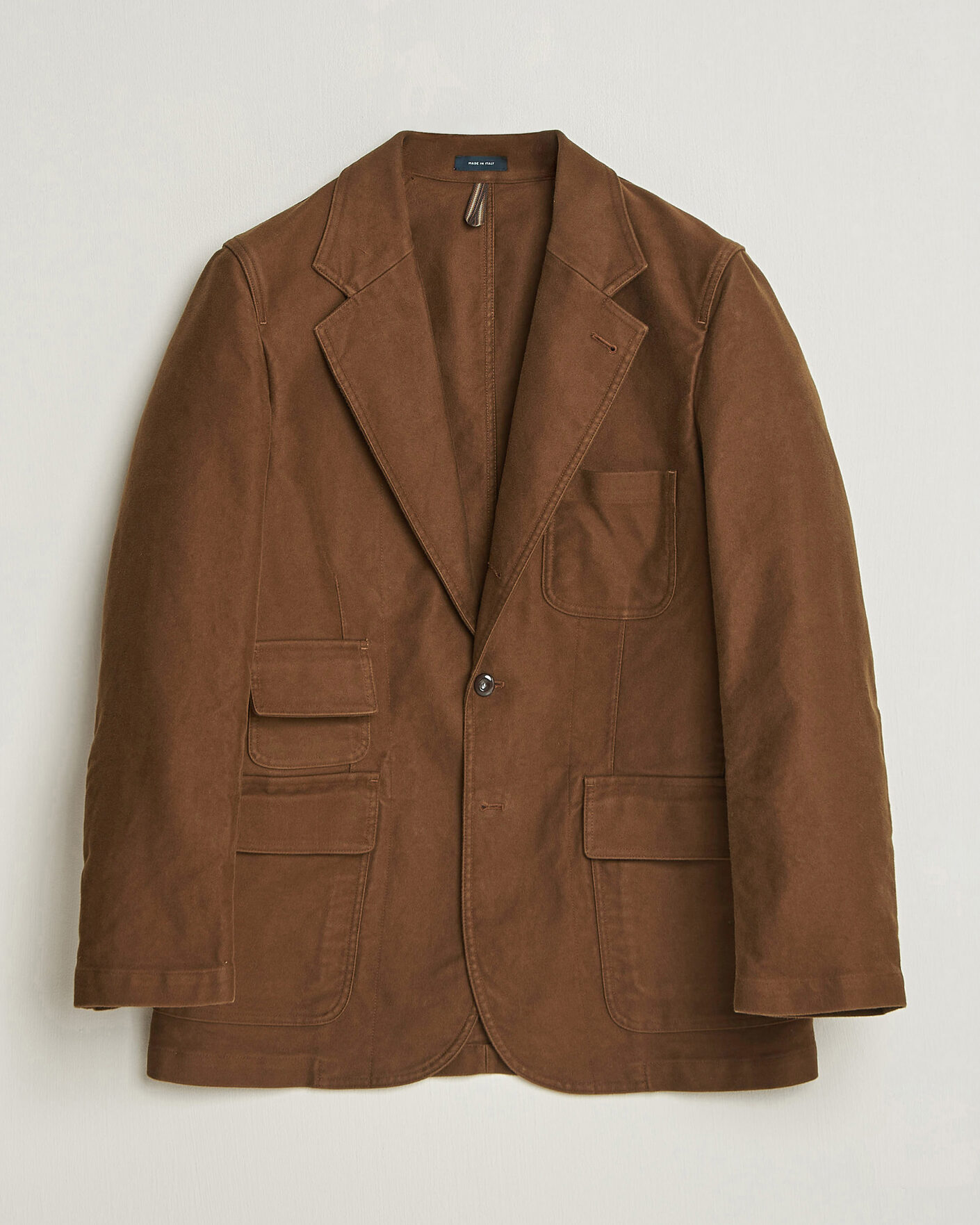 Homme | Blazers | Drake's | MKIV Japanese Moleskin Games Blazer Brown