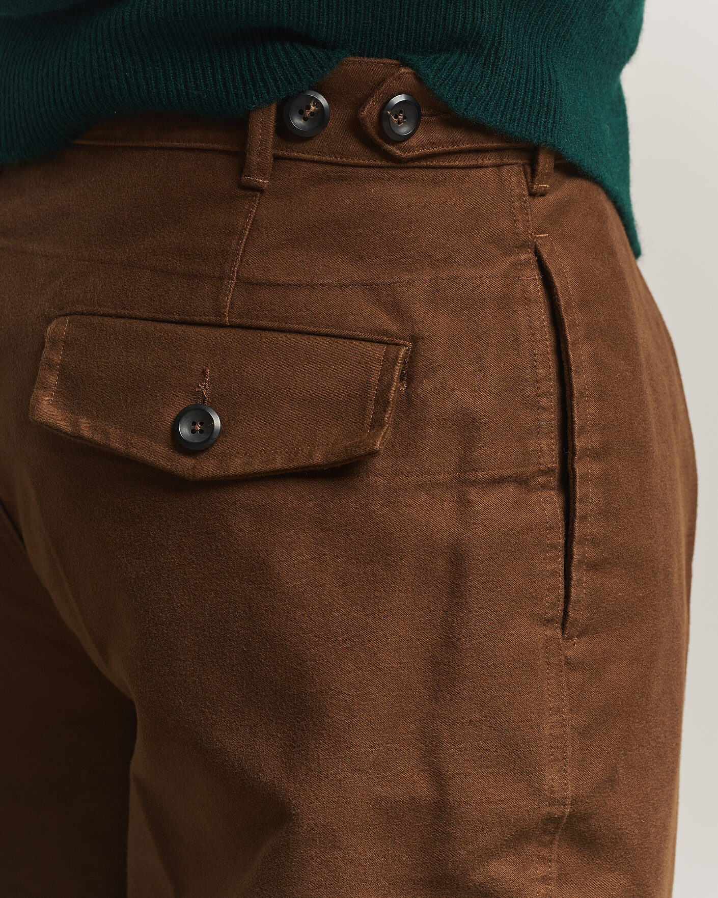 Homme | Pantalons | Drake's | MKIV Japanese Moleskin Games Trousers Brown