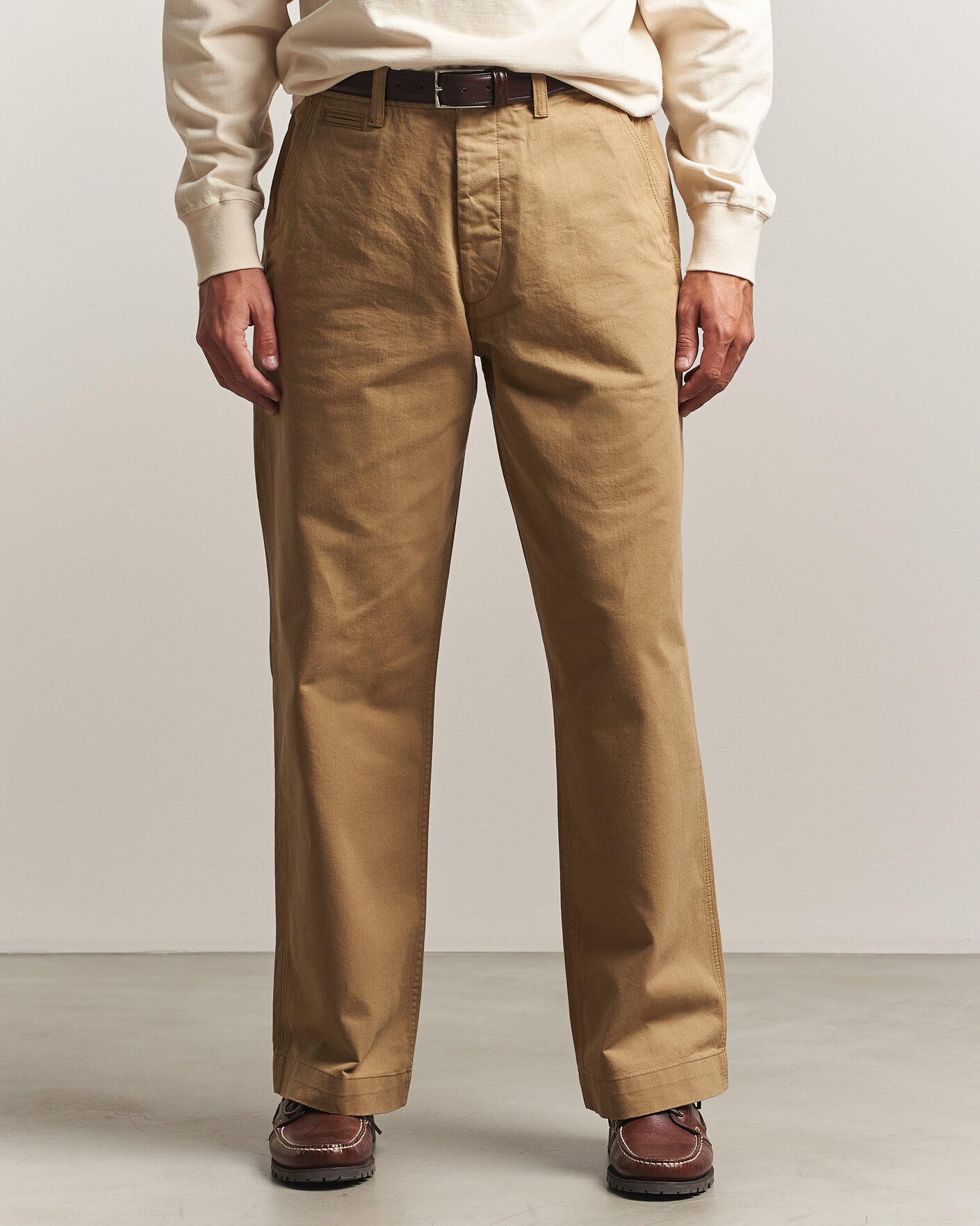 Homme | Pantalons | Drake's | Twill Officer Chino Beige