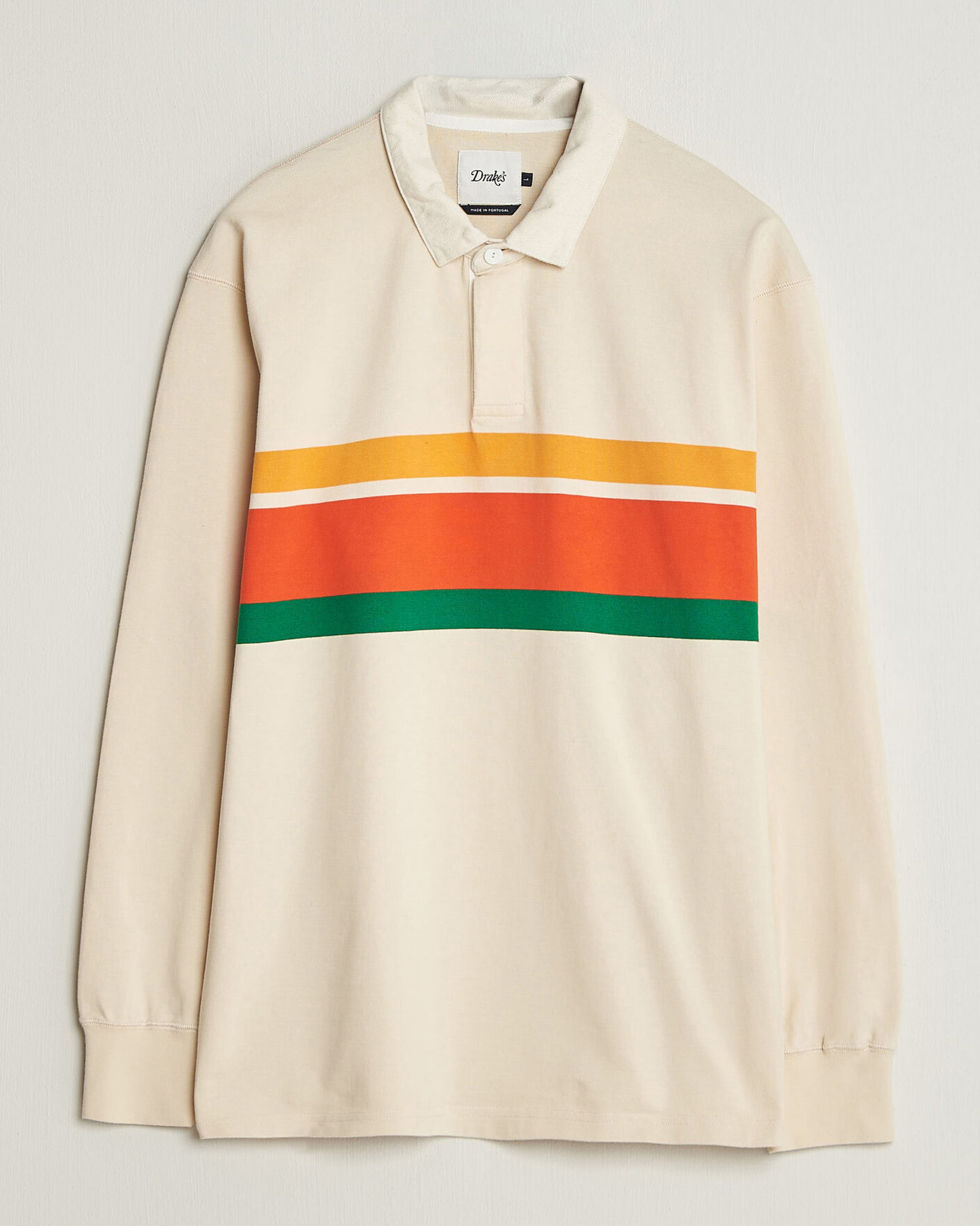 Homme | Pulls Et Tricots | Drake's | Middle Stripe Rugby Ecru