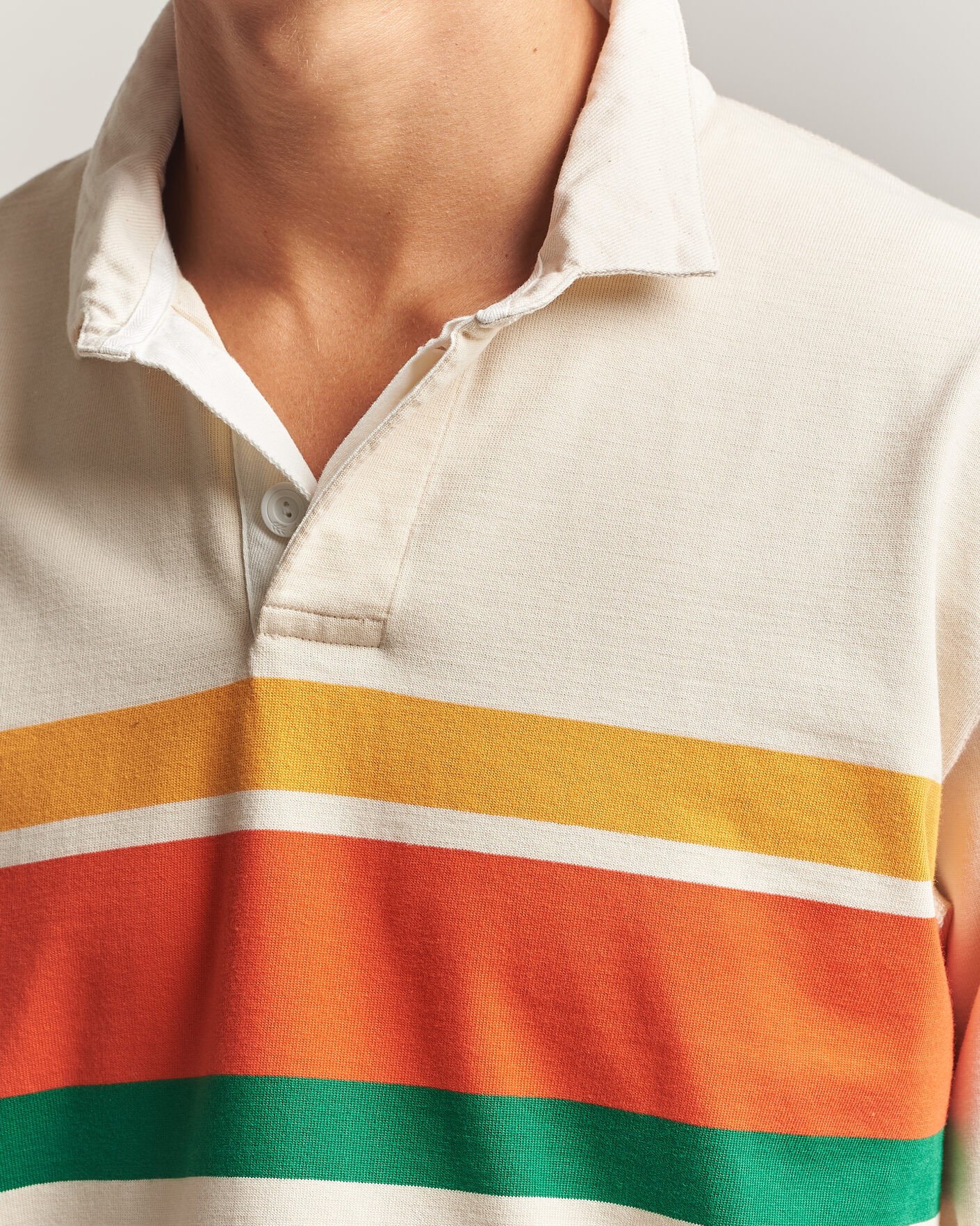 Homme | Pulls Et Tricots | Drake's | Middle Stripe Rugby Ecru