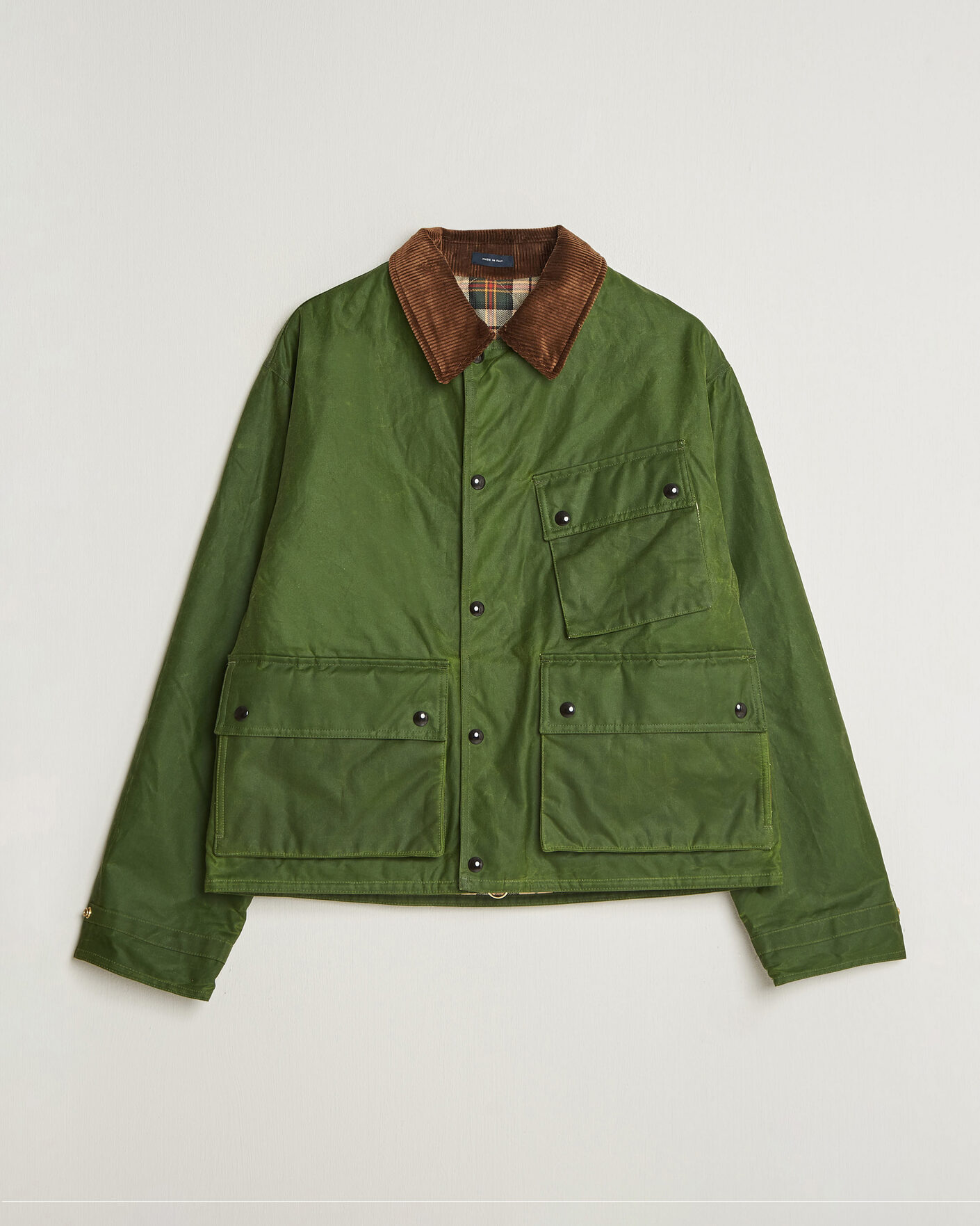 Homme | Manteaux Et Vestes | Drake's | Waxed Wader Jacket Lemongrass
