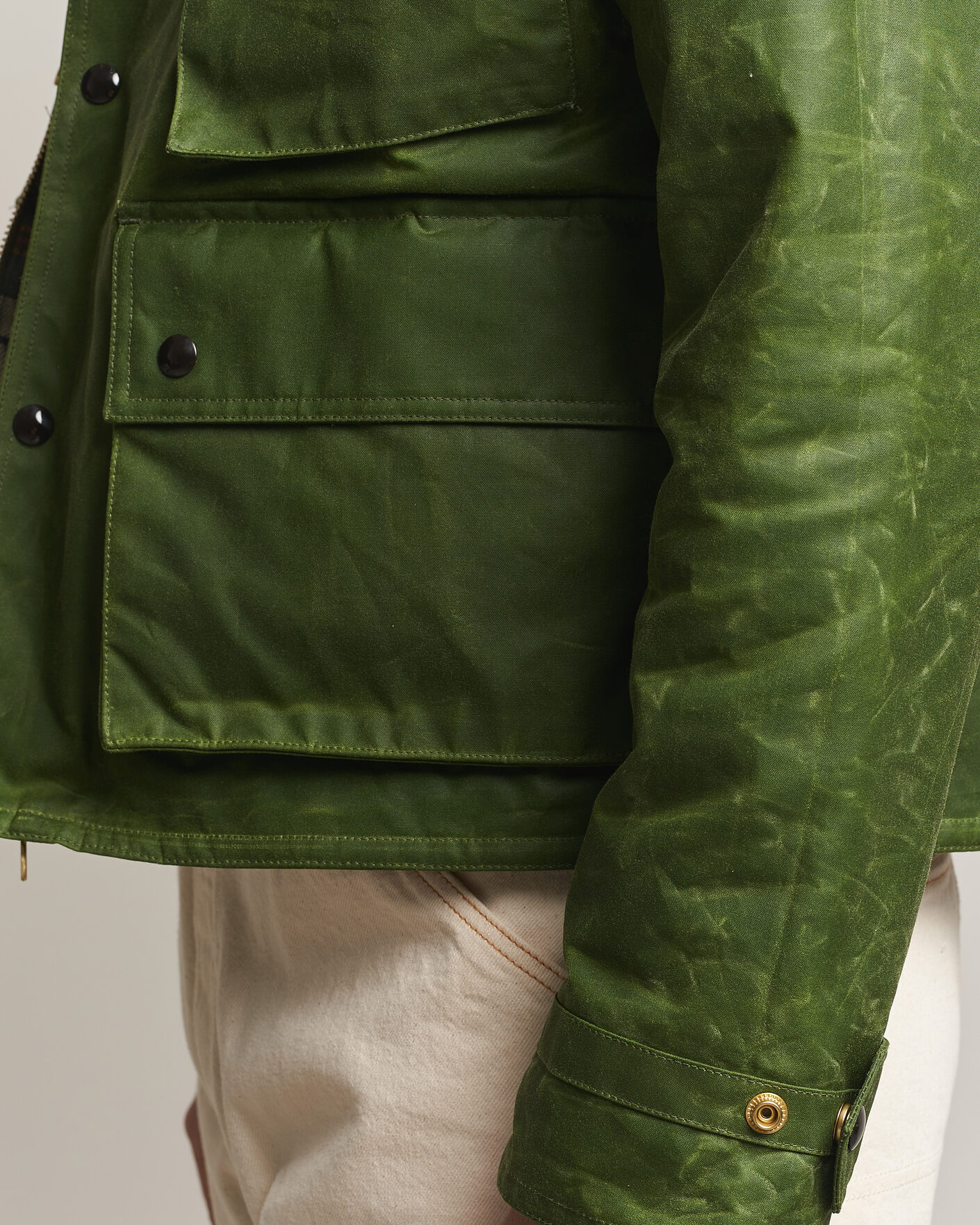 Homme | Manteaux Et Vestes | Drake's | Waxed Wader Jacket Lemongrass