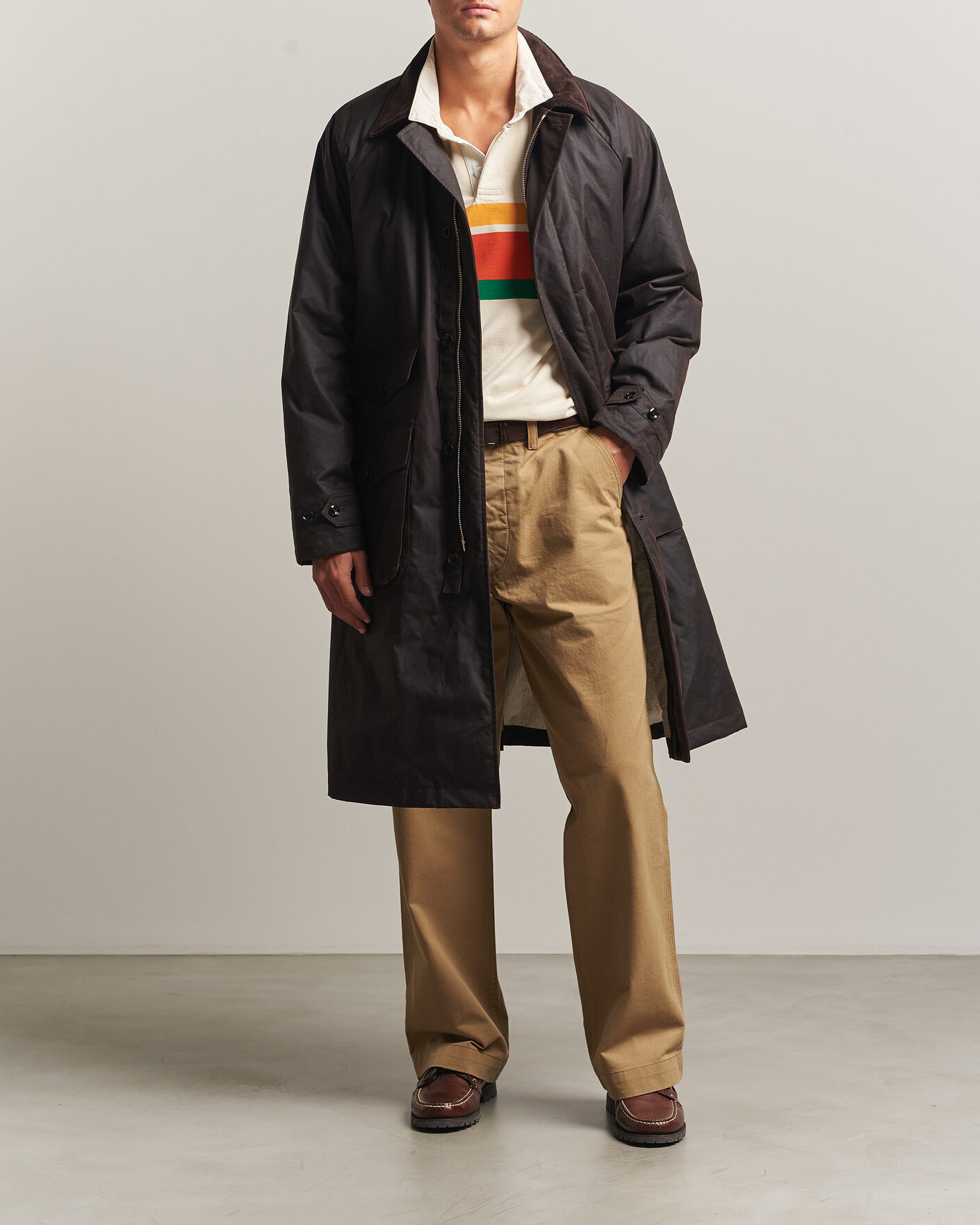 Homme | Manteaux Et Vestes | Drake's | Military Waxed Mac Rustic