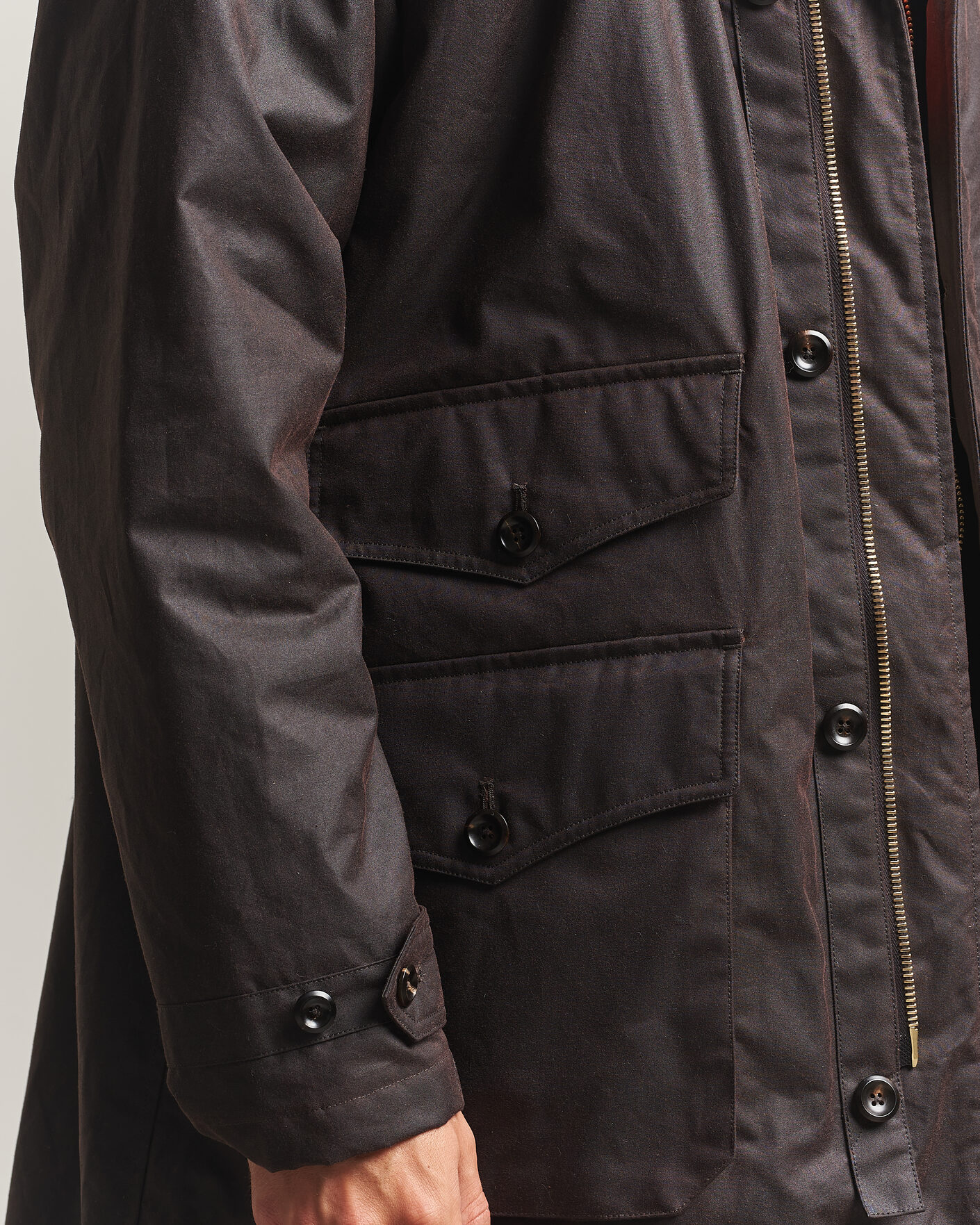 Homme | Manteaux Et Vestes | Drake's | Military Waxed Mac Rustic