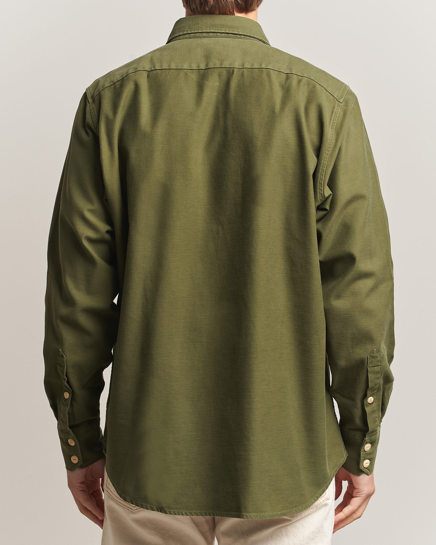 Homme | Chemises | Drake's | Two Pocket Casual Cotton Shirt Olive