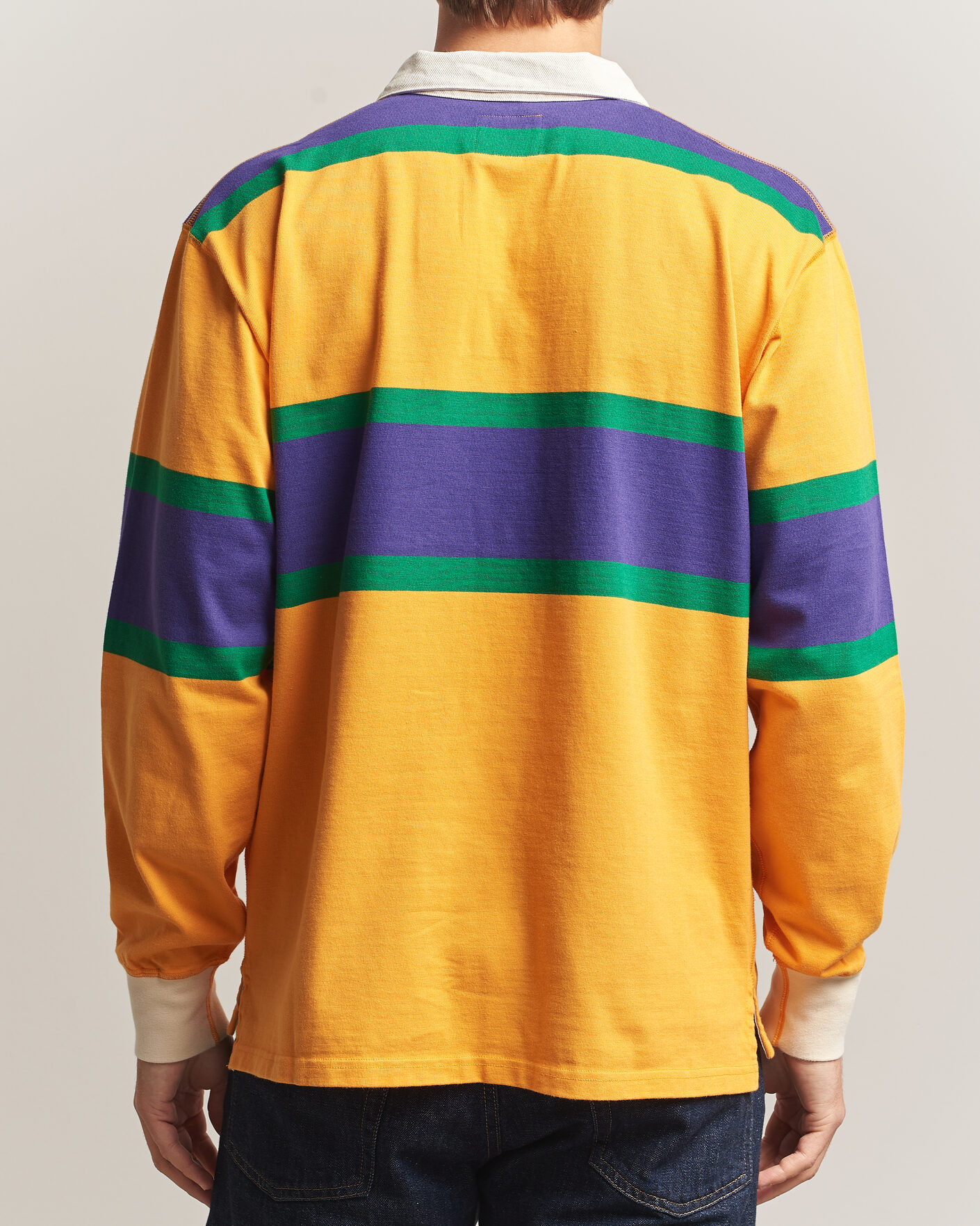 Homme | Pulls Et Tricots | Drake's | Block Stripe Rugby Yellow