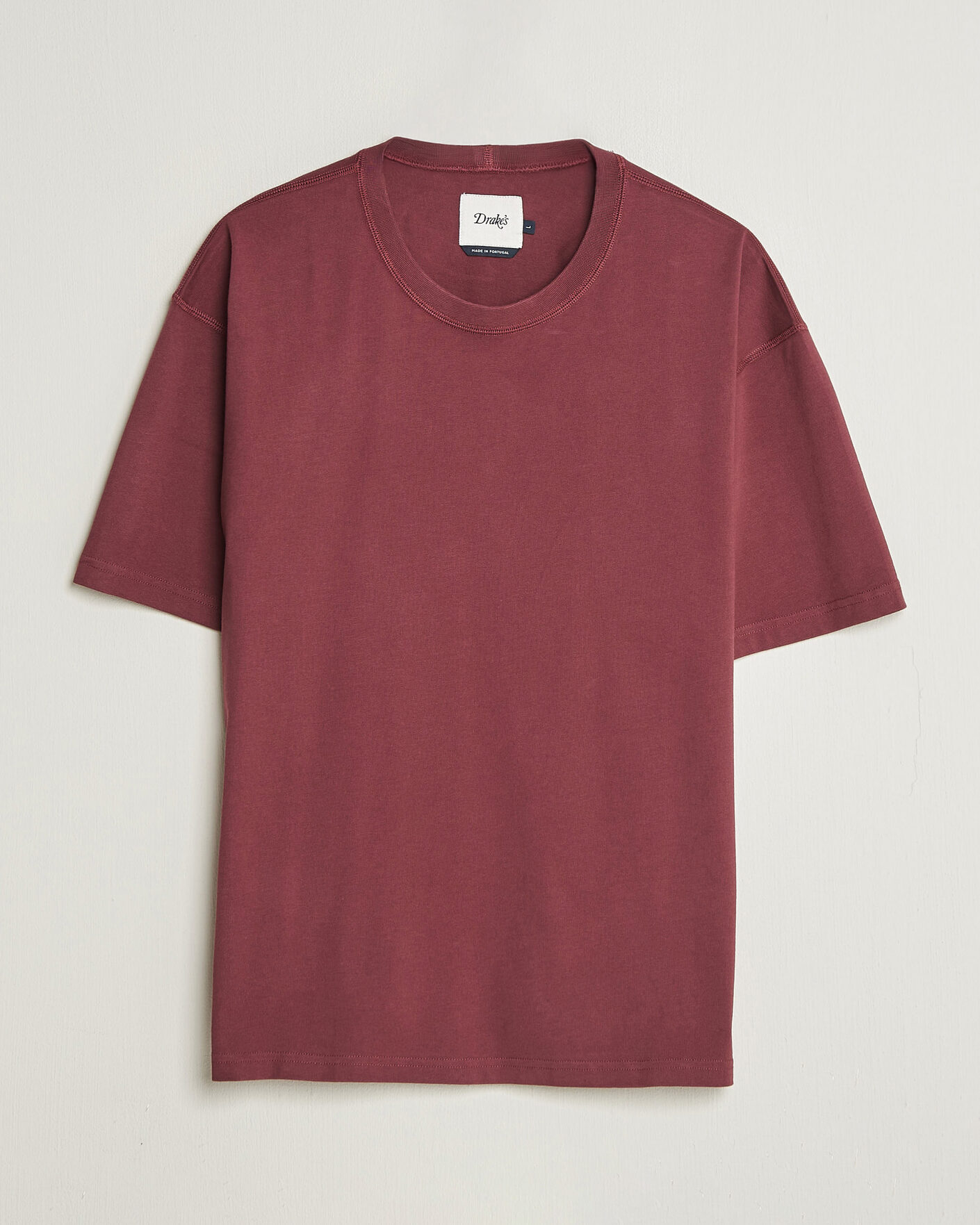 Homme | T-shirts | Drake's | O´Clock Back Print Hiking T-Shirt Dark Plum