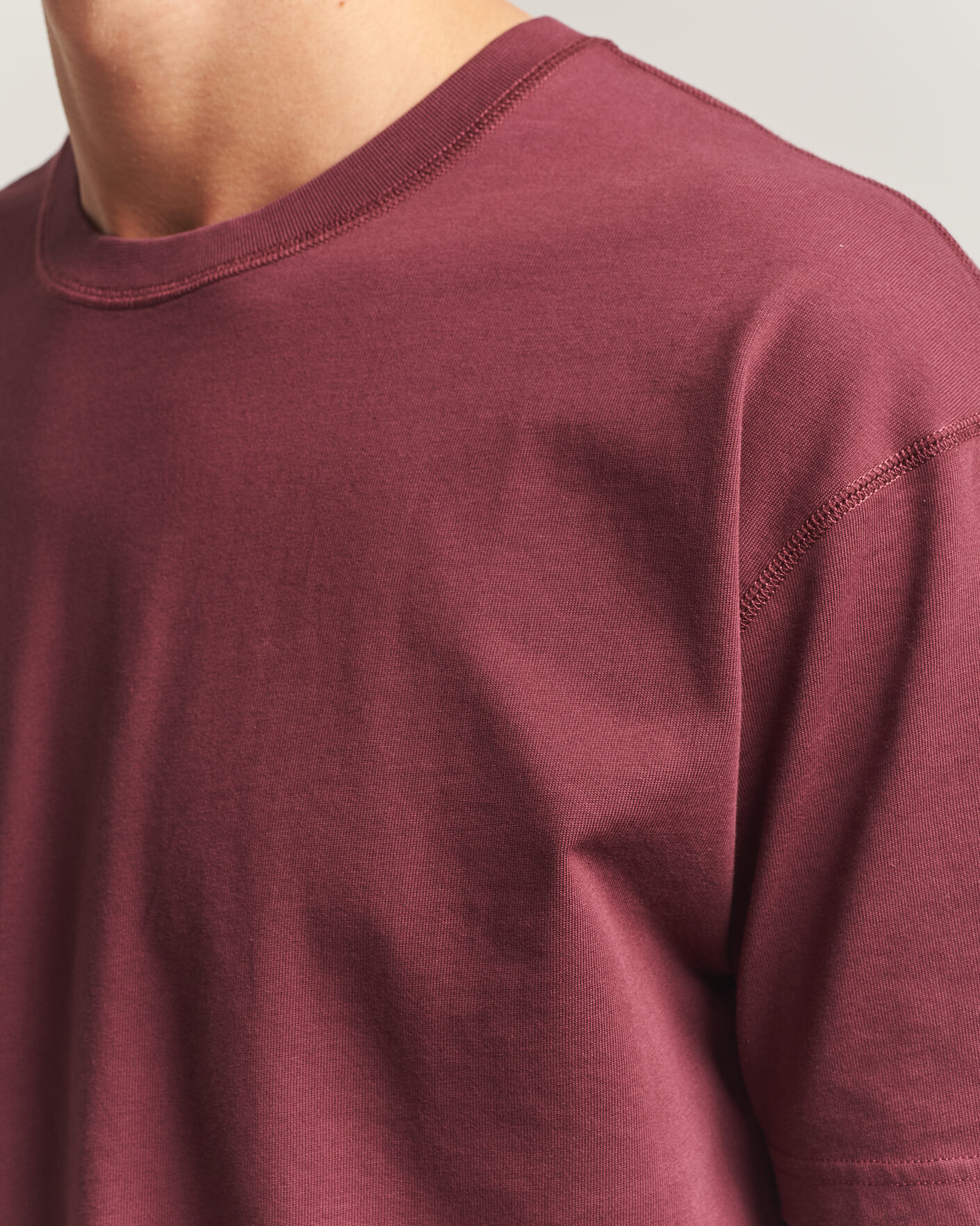 Homme | T-shirts | Drake's | O´Clock Back Print Hiking T-Shirt Dark Plum