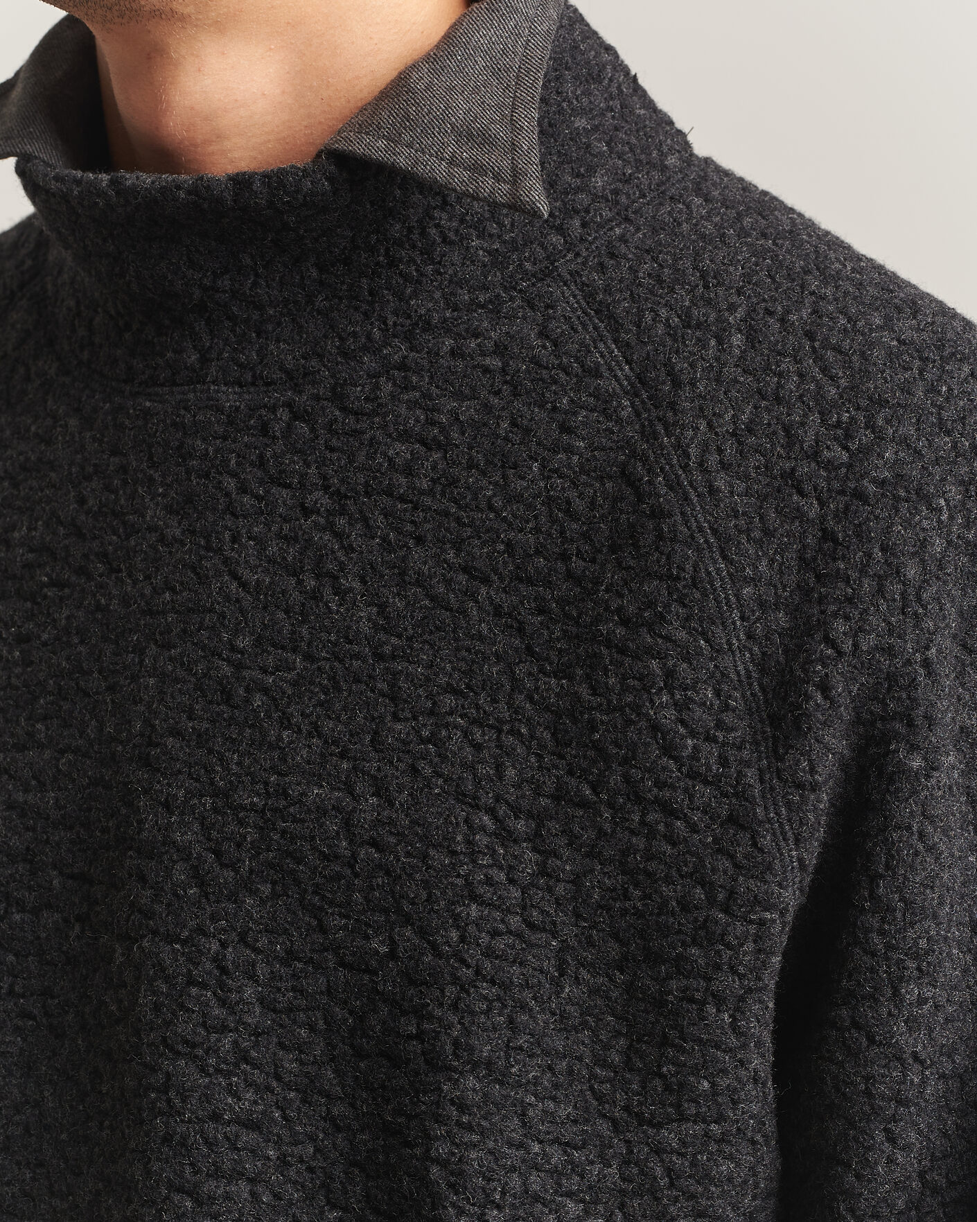 Homme | Pulls Et Tricots | Drake's | Mock Neck Fleece Grey