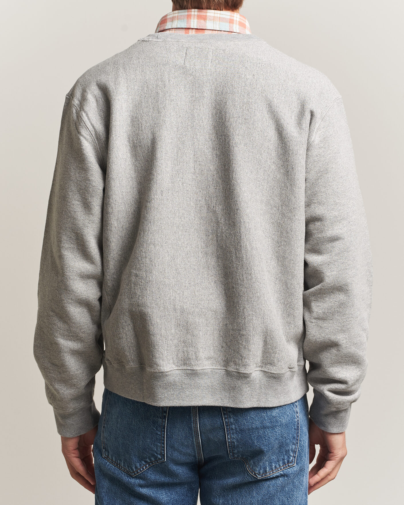 Homme | Pulls Et Tricots | Drake's | Reverse Weave Crewneck Sweatshirt Grey