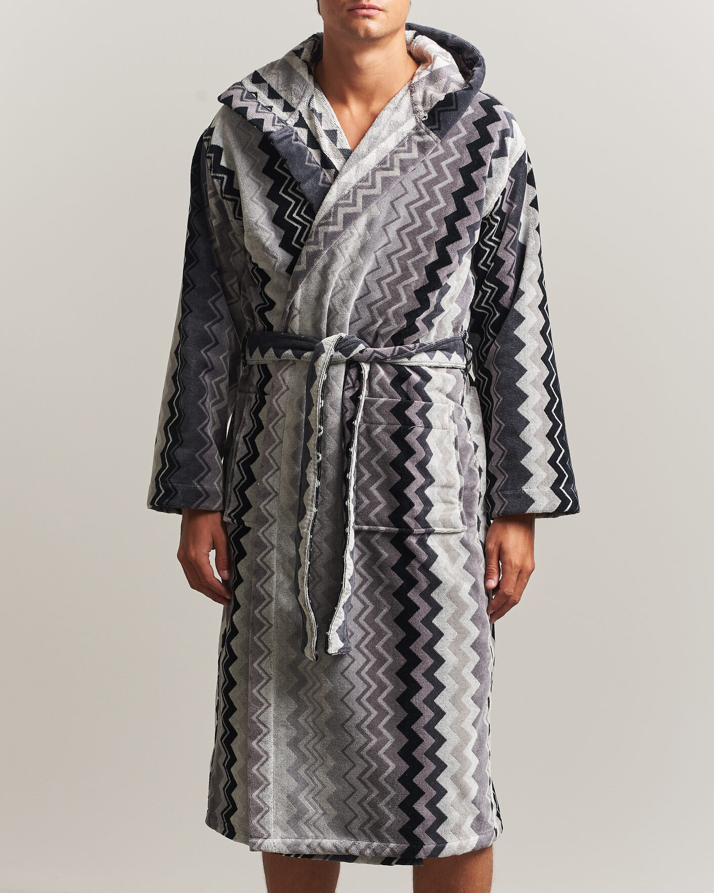 Homme | Peignoirs Et Pyjamas | Missoni Home | Giacomo Hooded Bathrobe Multi Black