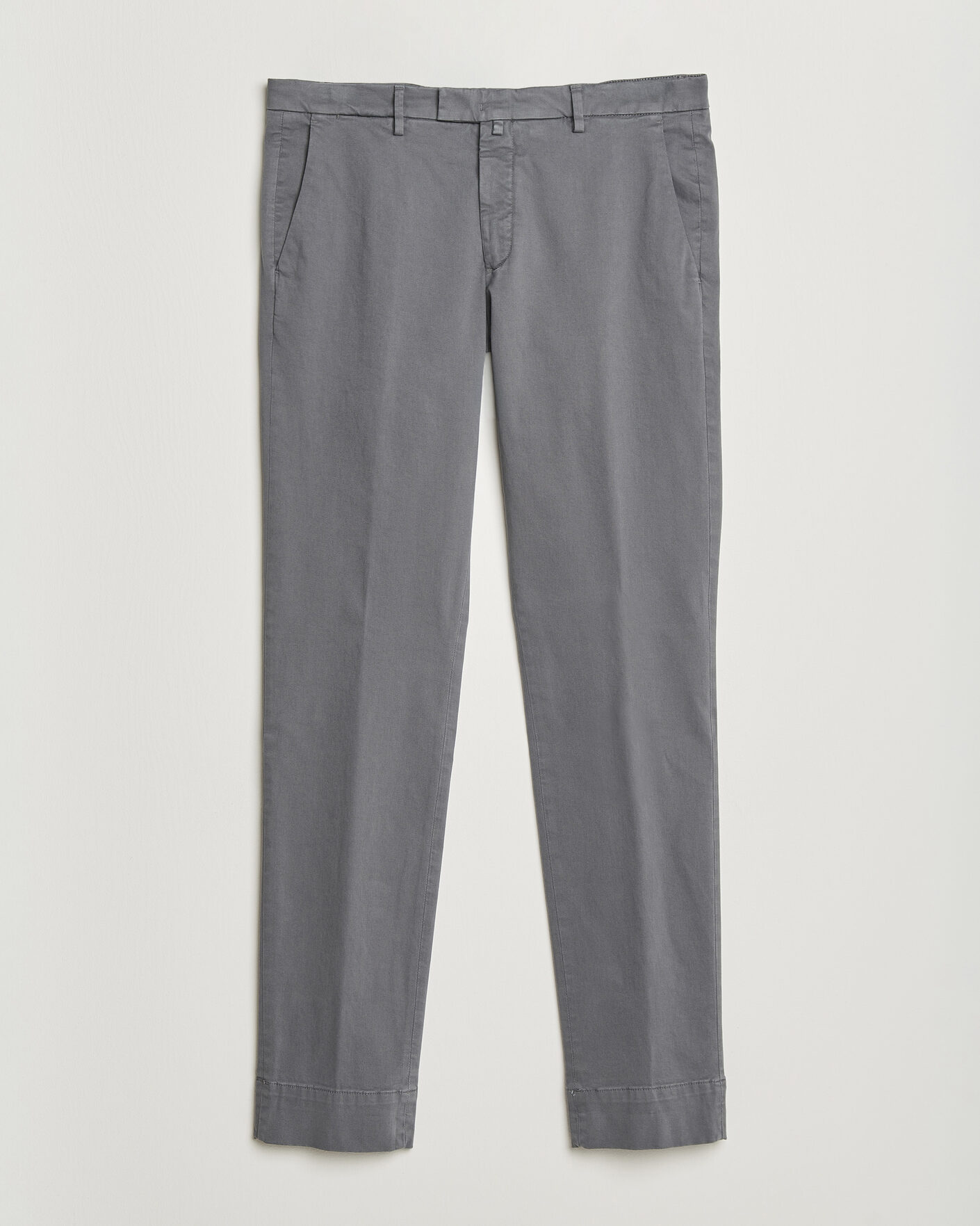 Homme | Pantalons | Briglia 1949 | Slim Fit Cotton Stretch Trousers Grey