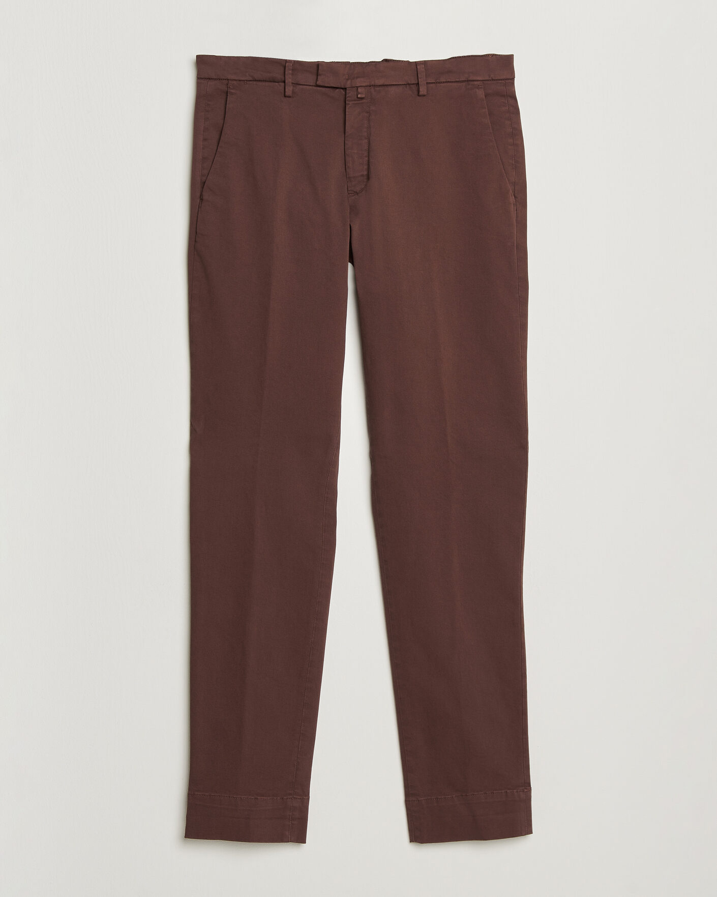 Homme | Pantalons | Briglia 1949 | Slim Fit Cotton Stretch Trousers Burgundy