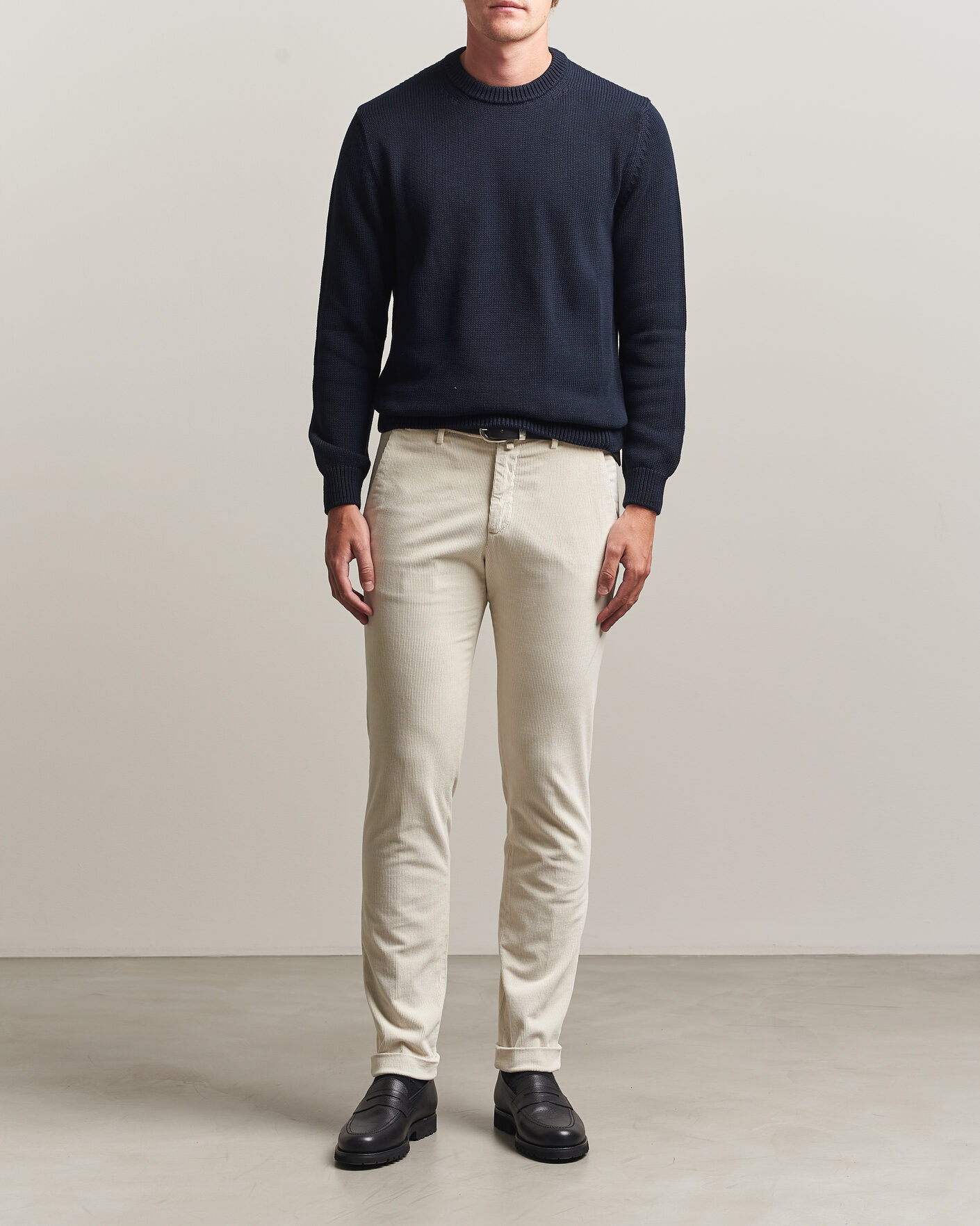 Homme | Pantalons | Briglia 1949 | Slim Fit Corduroy Trousers Off White