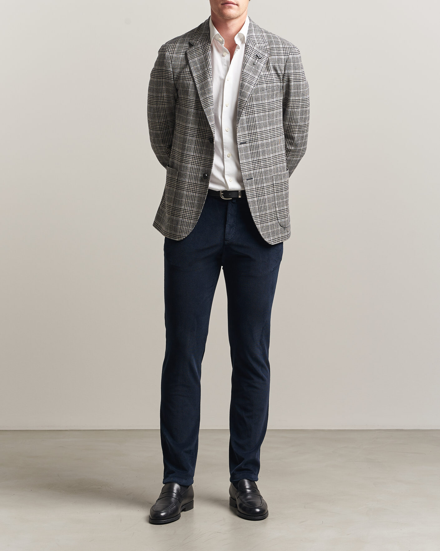 Homme | Pantalons | Briglia 1949 | Slim Fit Corduroy Trousers Navy