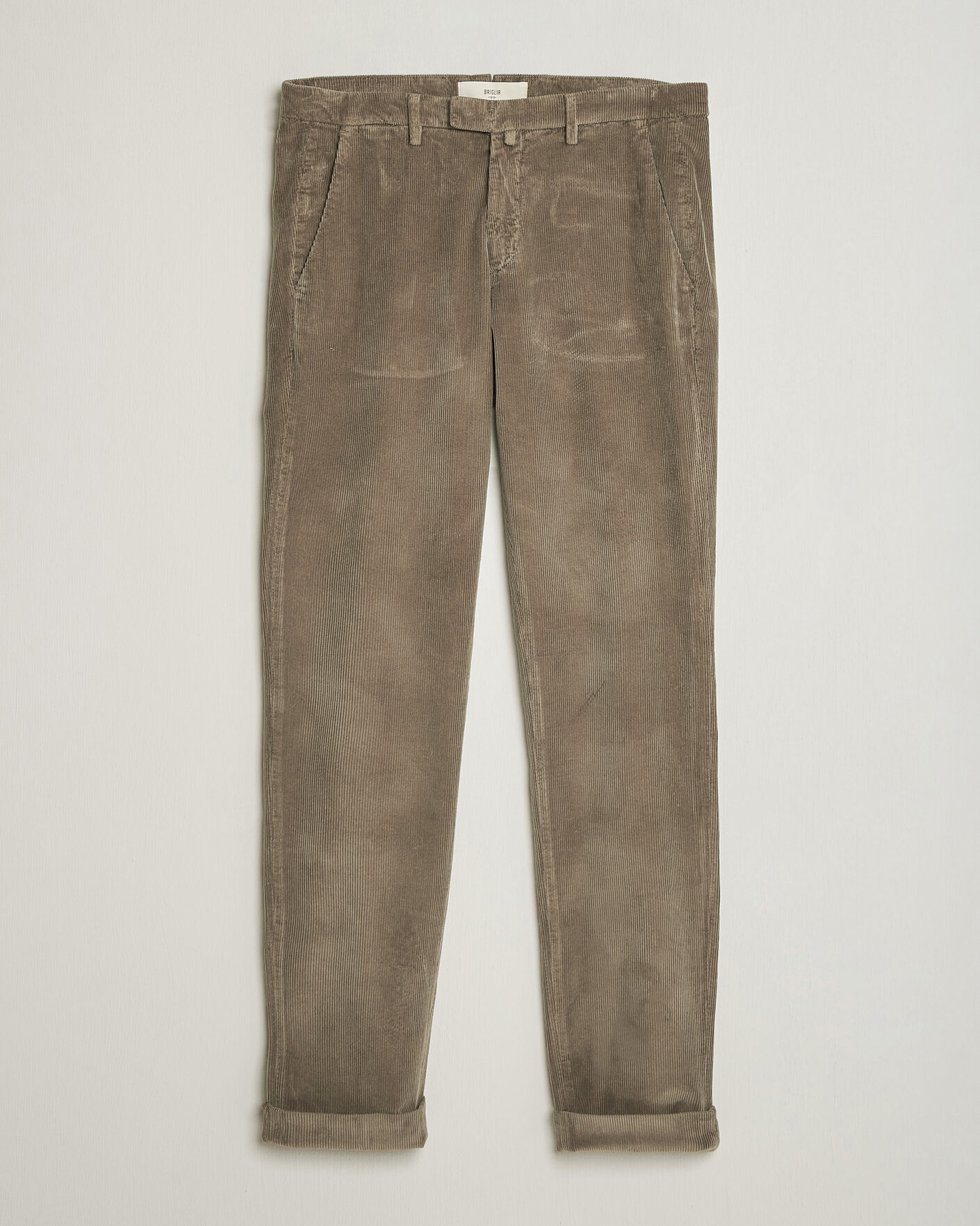 Homme | Pantalons | Briglia 1949 | Slim Fit Corduroy Trousers Taupe