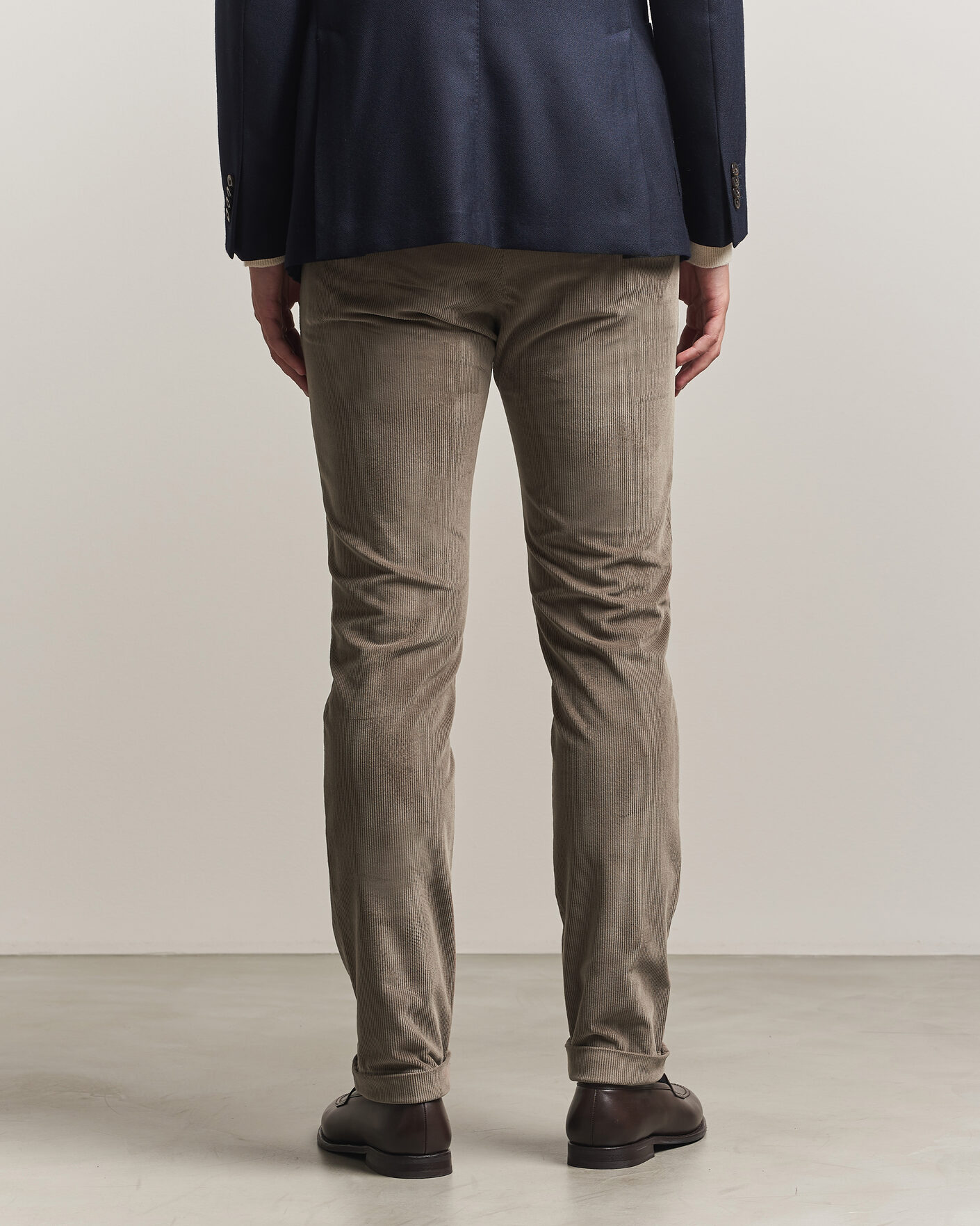 Homme | Pantalons | Briglia 1949 | Slim Fit Corduroy Trousers Taupe